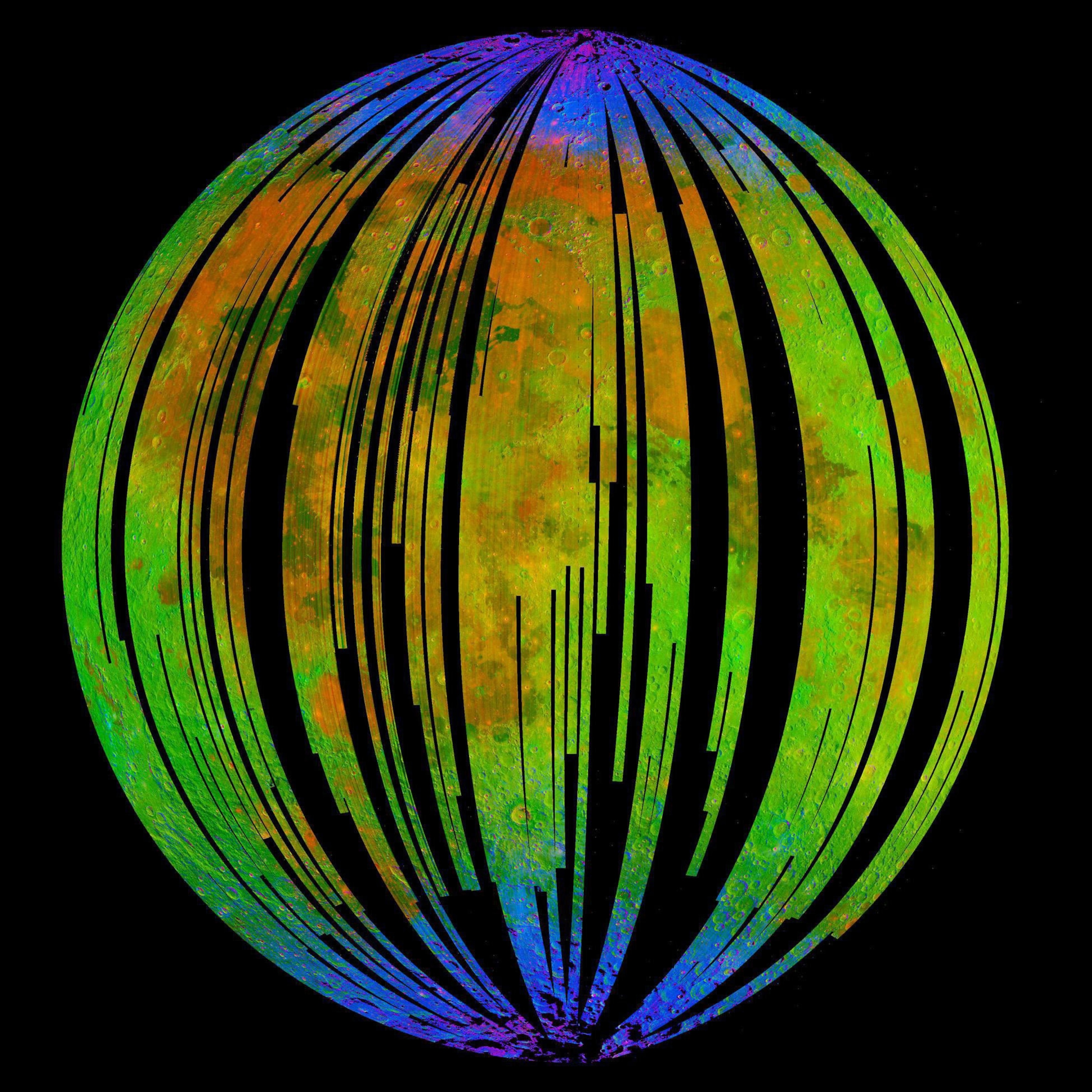 Map of water on the Moon