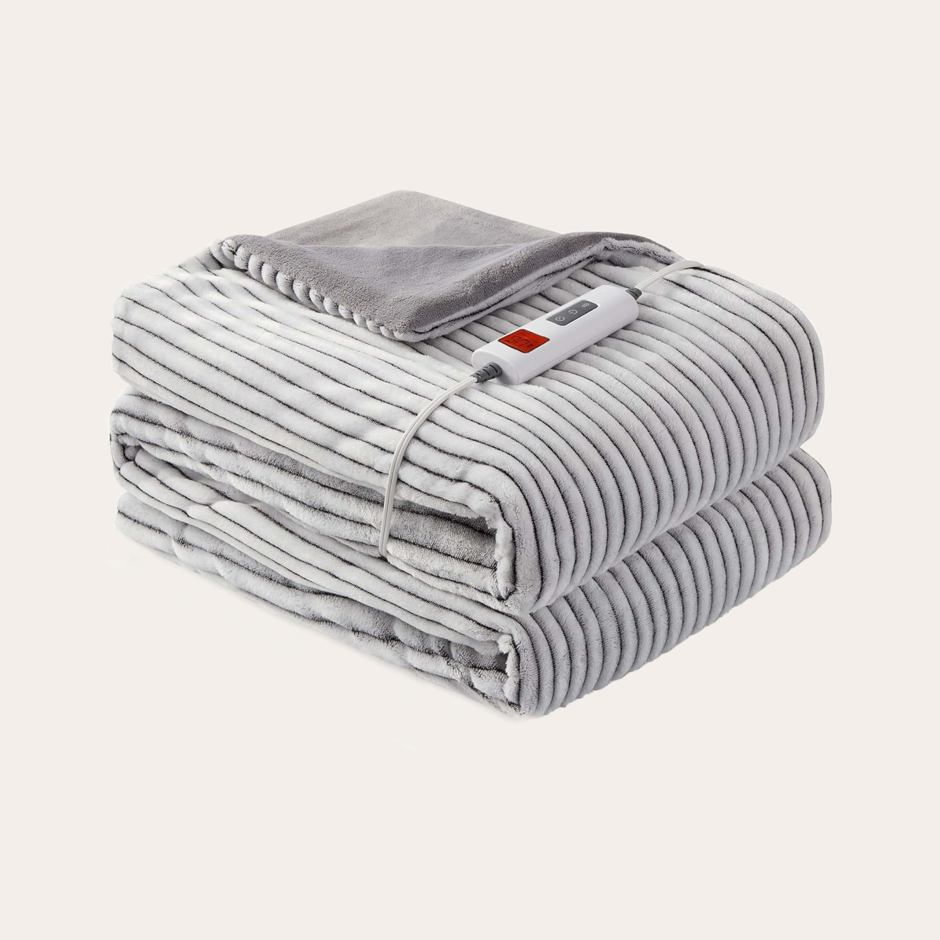A grey Ourea weighted blanket