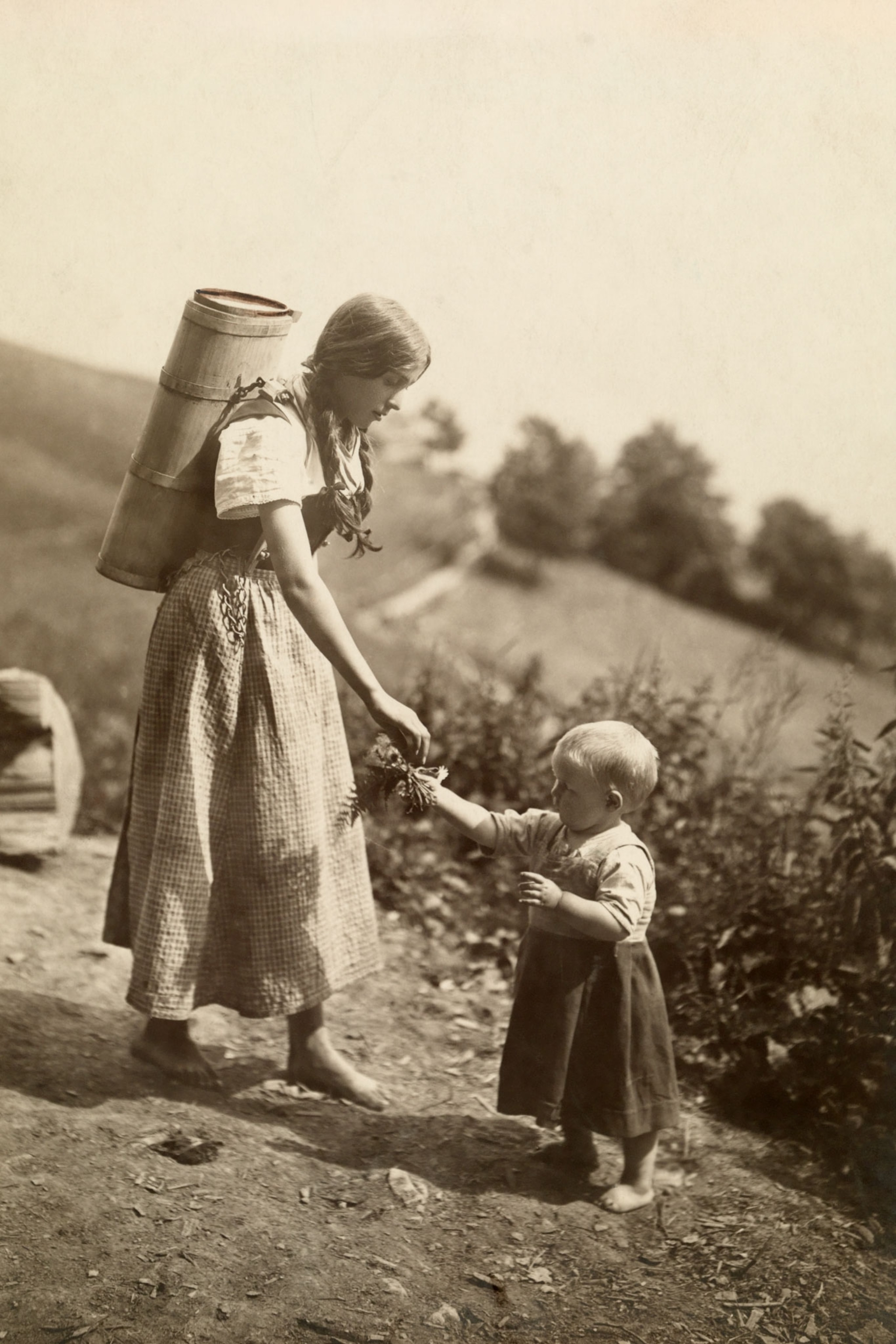 a mother and her child in Switzerland