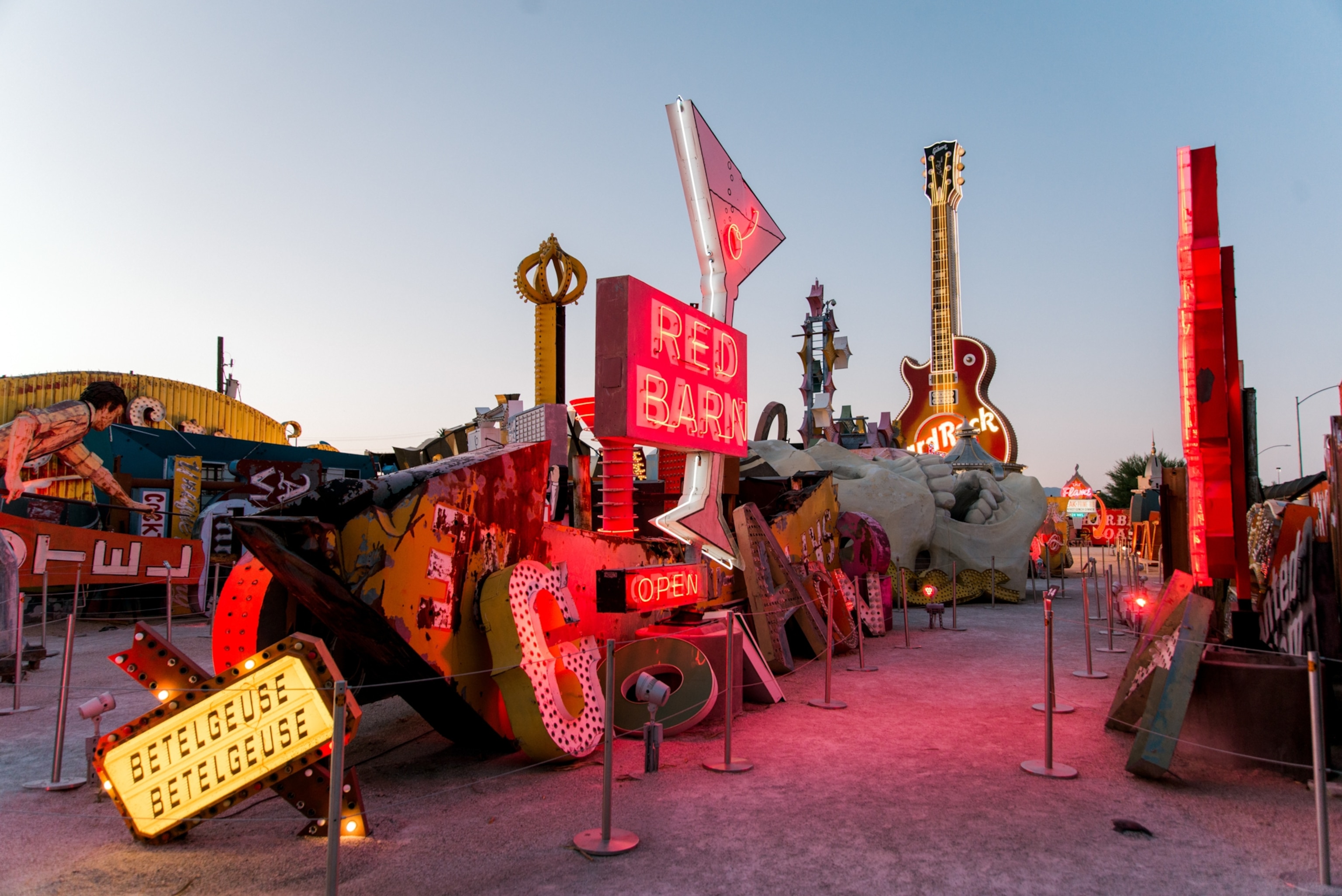 More than 250 iconic Vegas signs are showcased in The Neon Boneyard of The Neon Museum