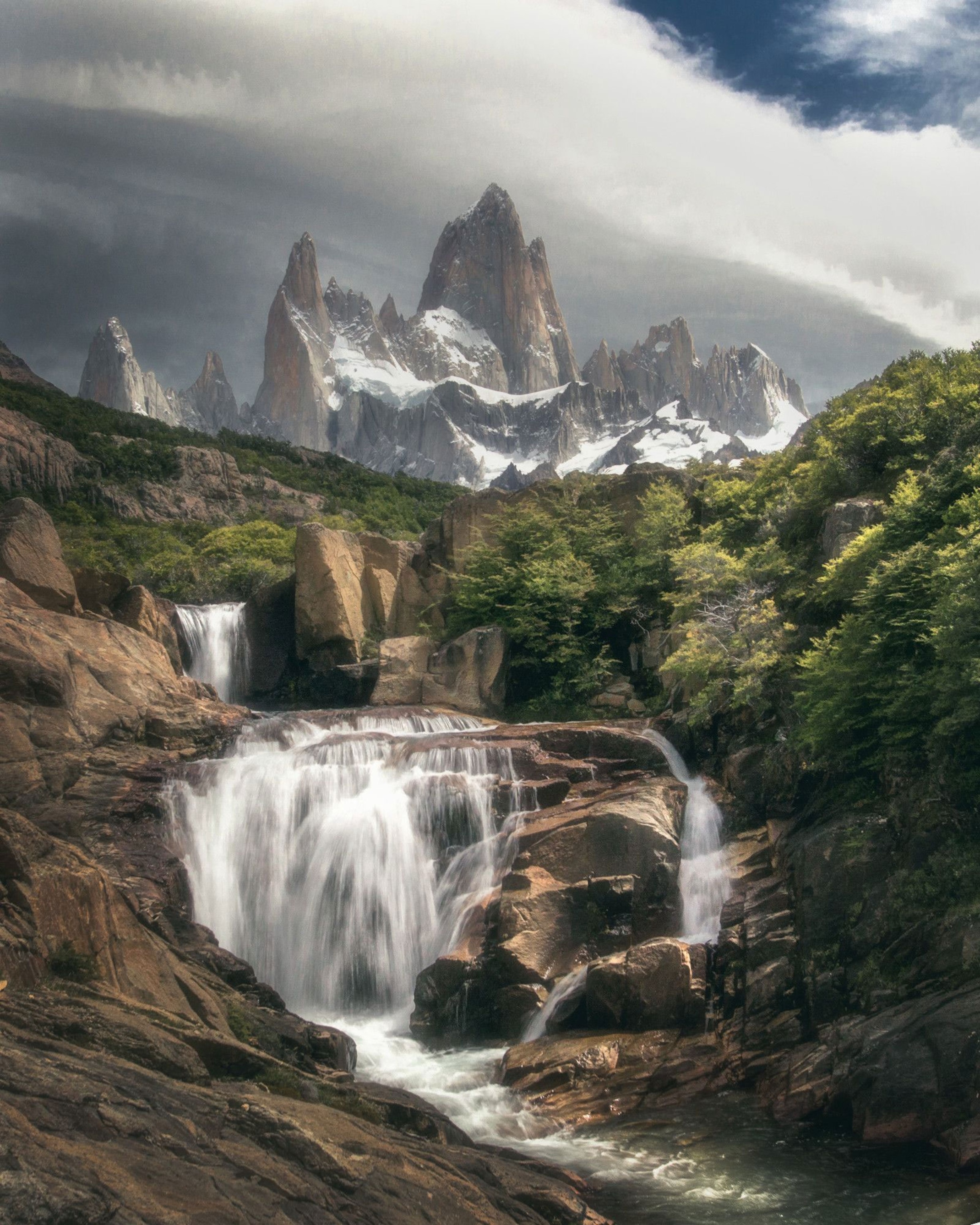 a waterfall