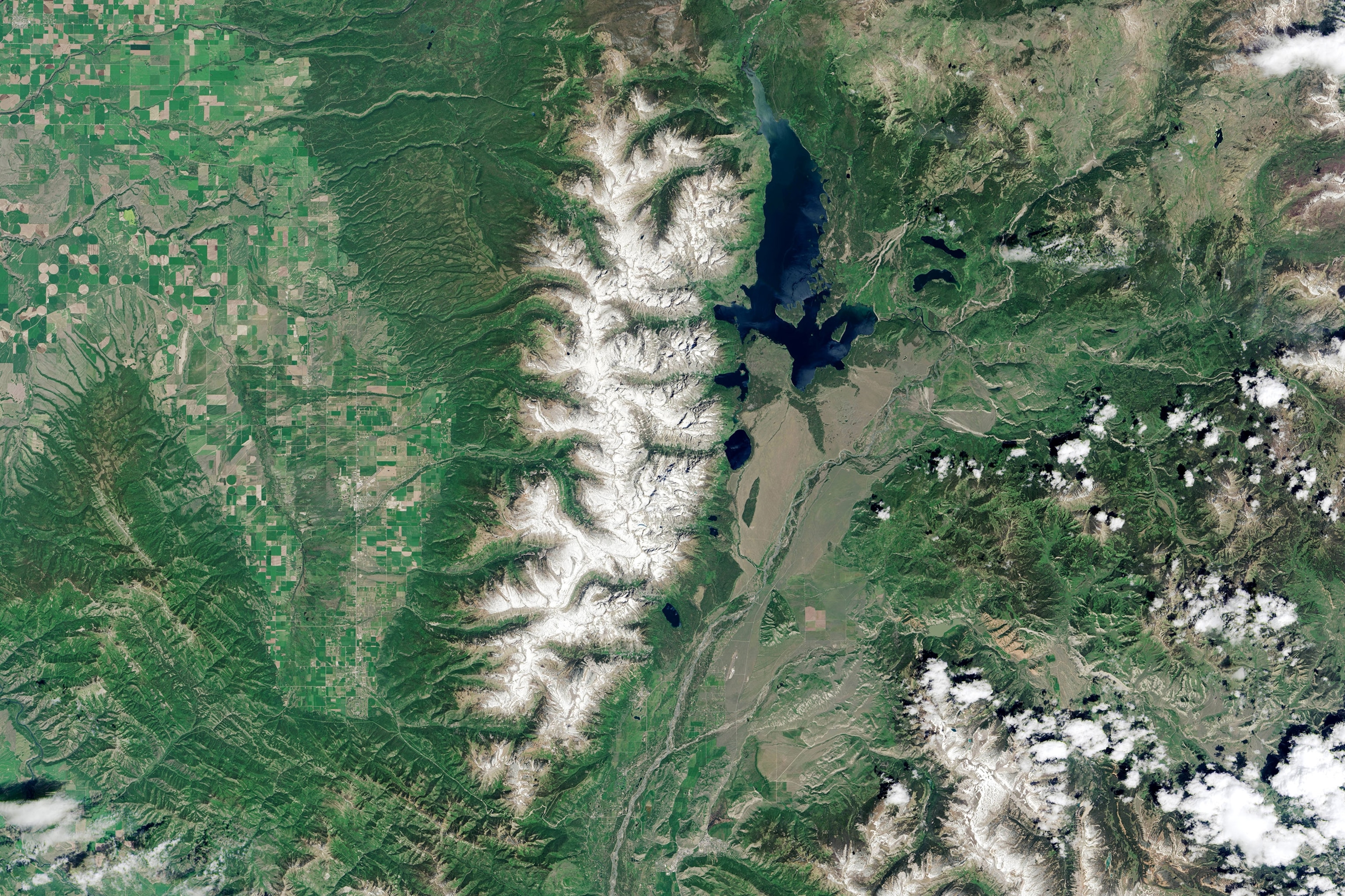Grand Teton National Park taken from a satellite