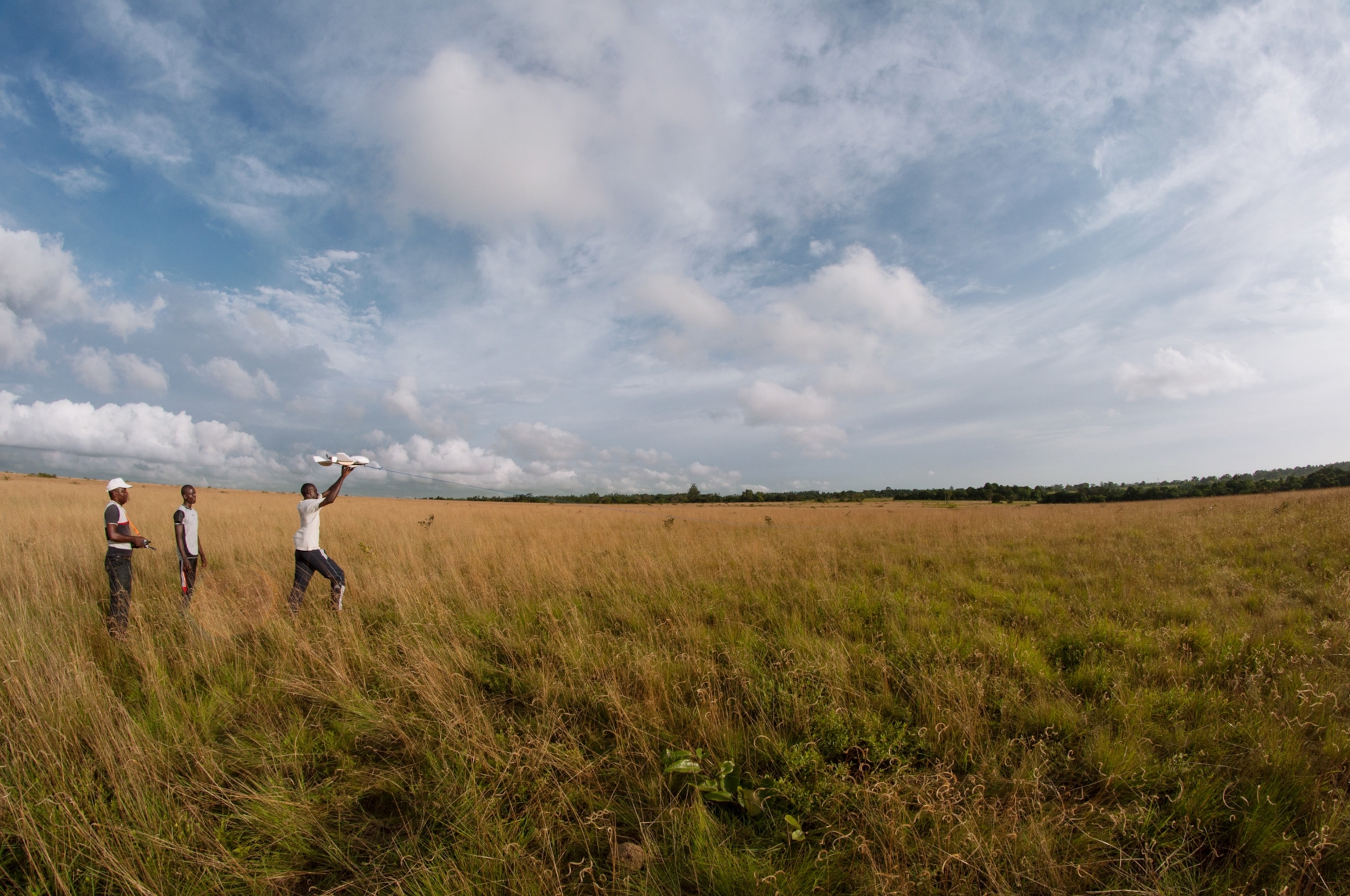 a man staring a drone