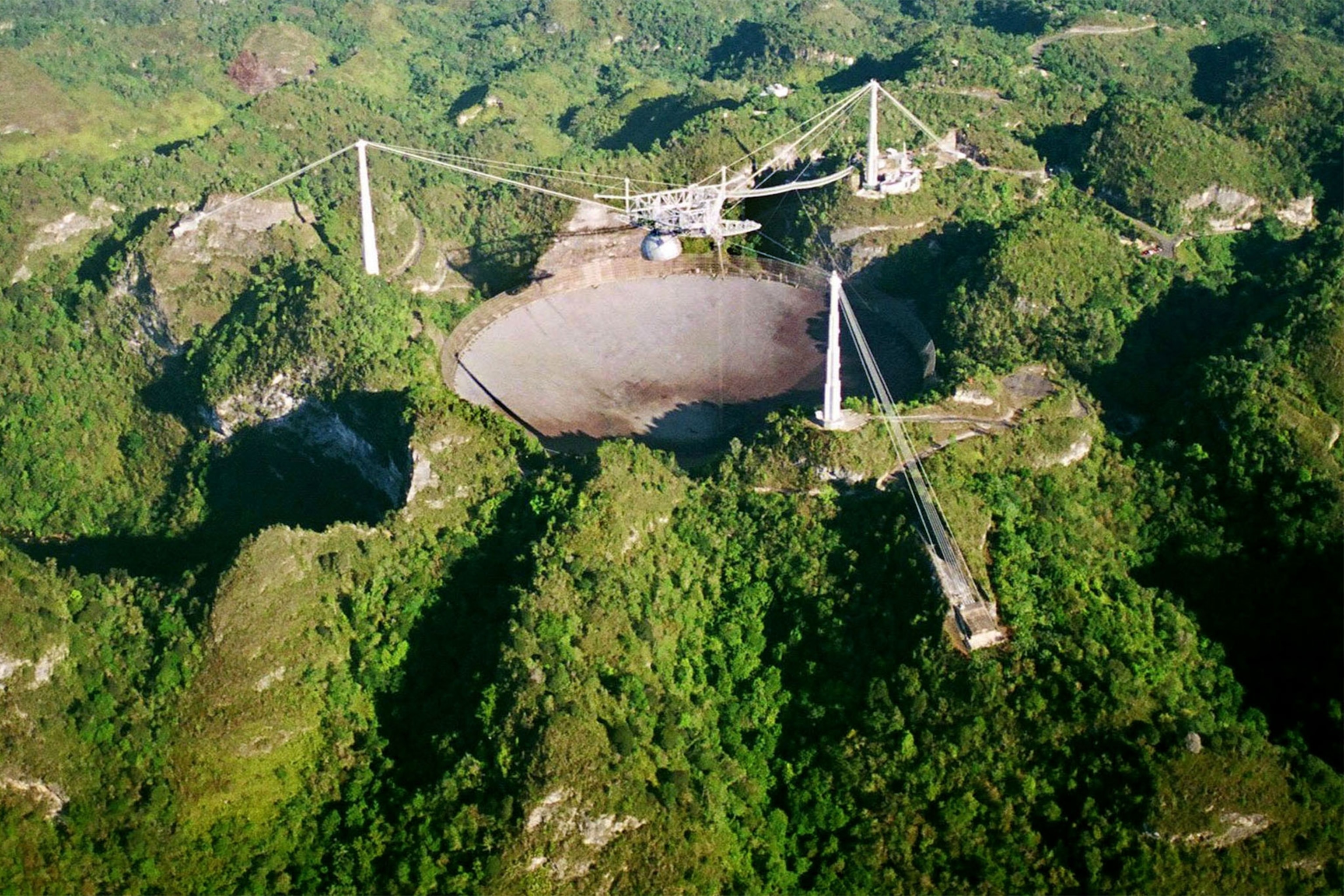 the Arecibo telescope in Puerto Rico