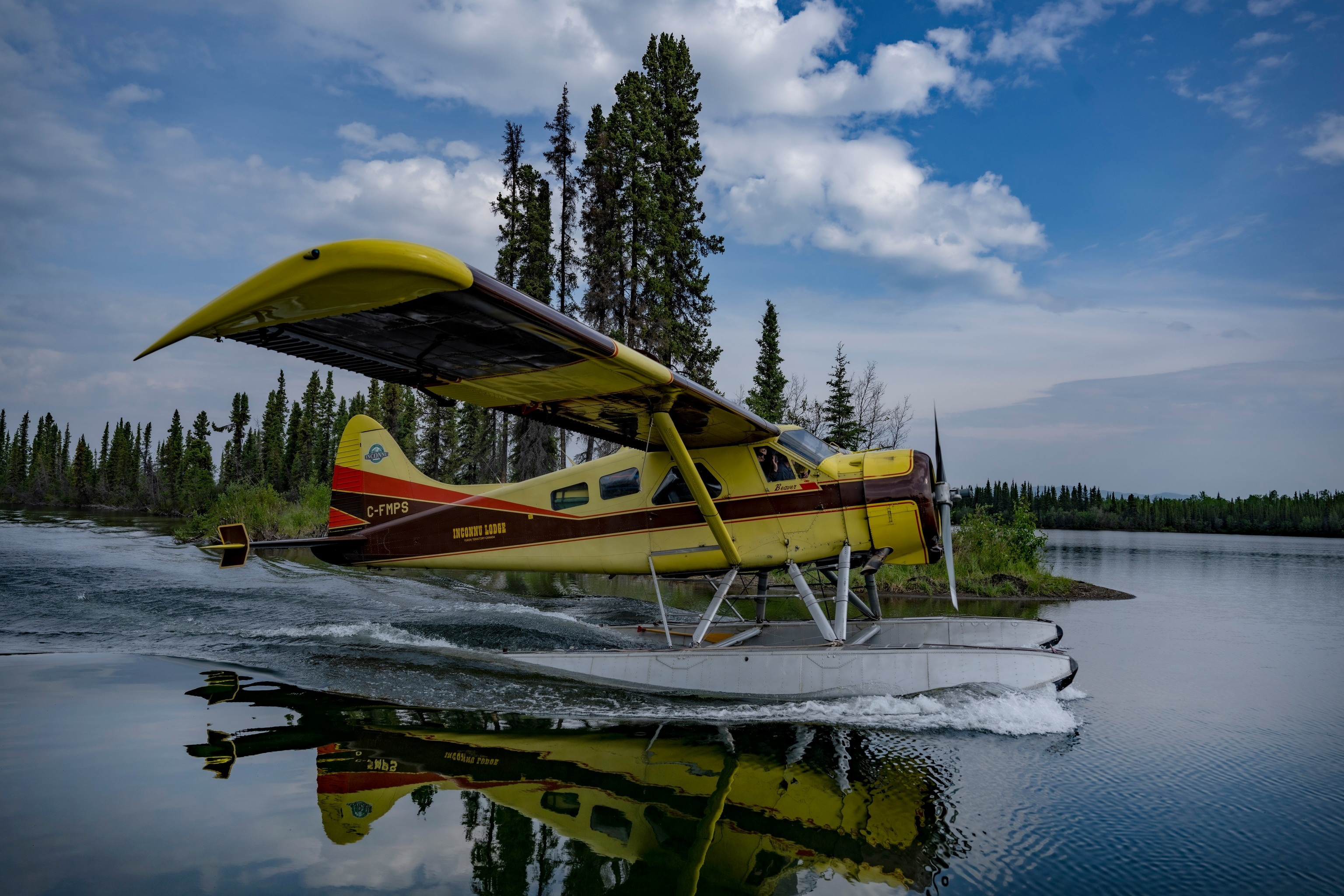 The best way to take in (and access) the vast tapestry that is Yukon, is perhaps by floatplane, as pictured here on Finlayson Lake.