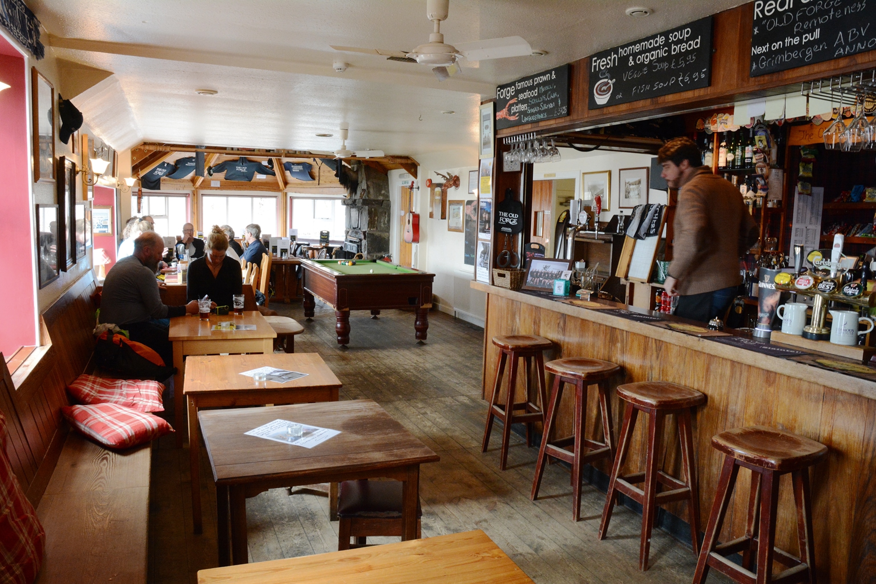 Interior of the Old Forge pub