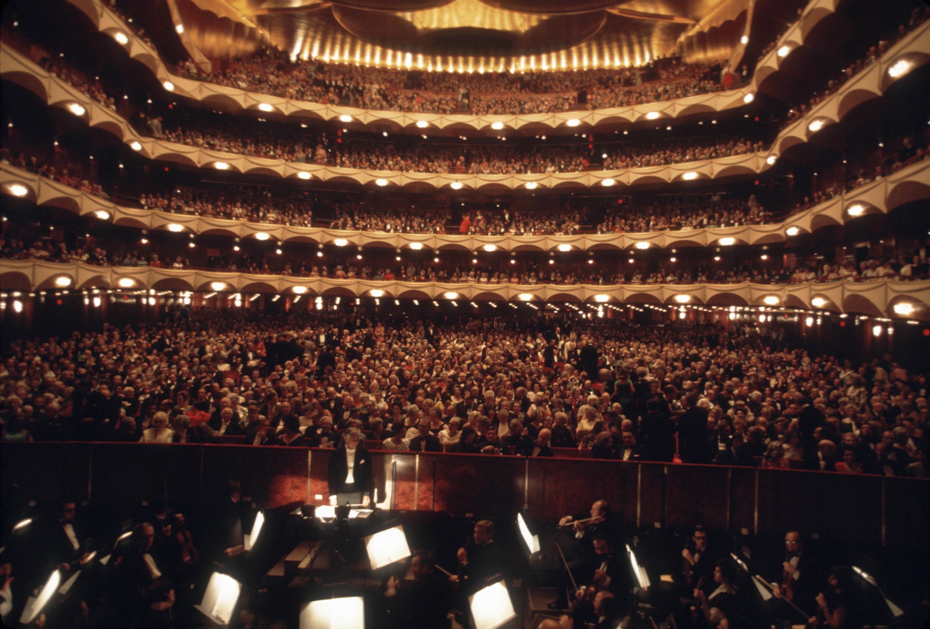 Leonard Bernstein conducts the overture to a new Metropolitan Opera production of "Carmen" at Lincoln Center.