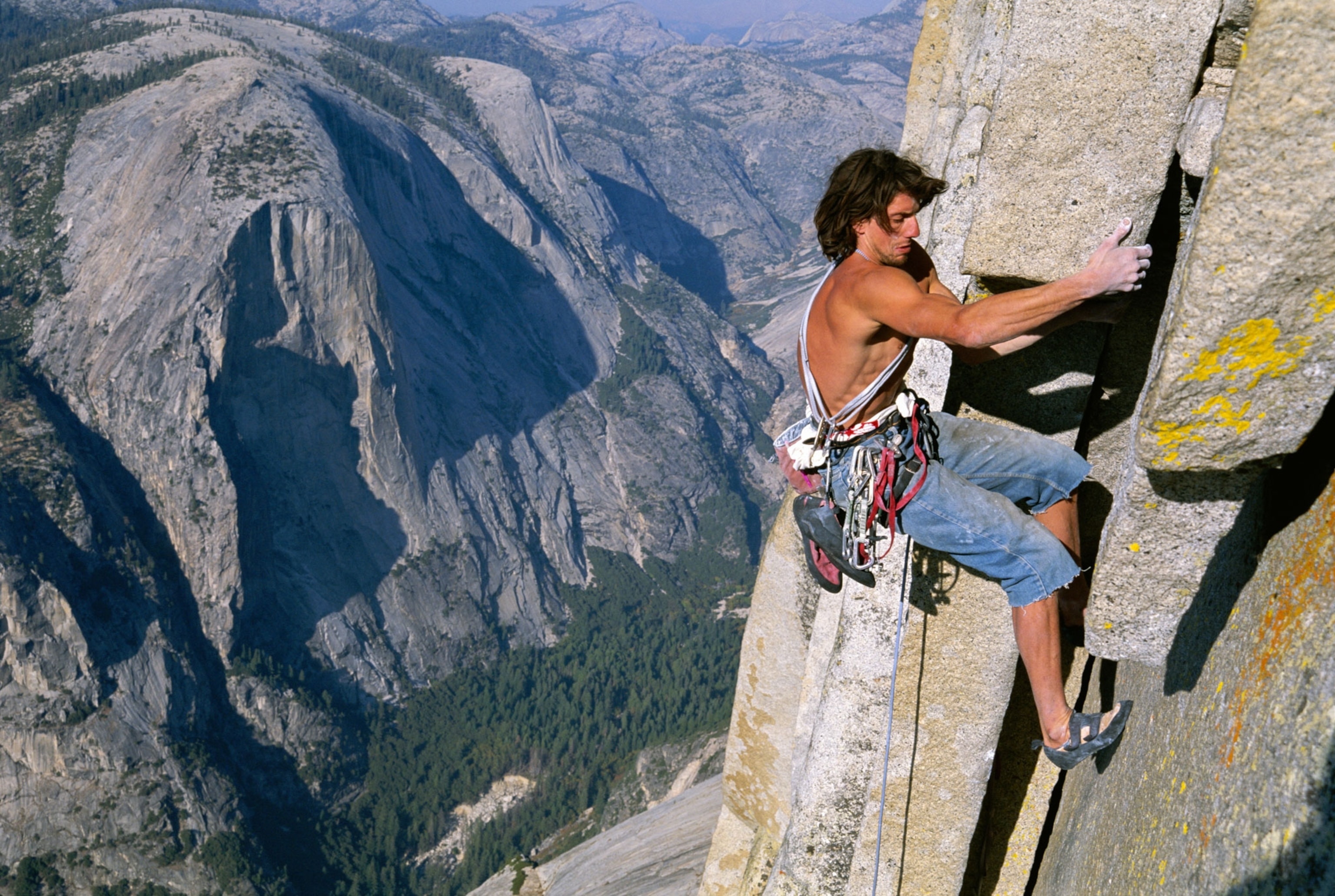 Dean Potter climbing Half Dome in 2012