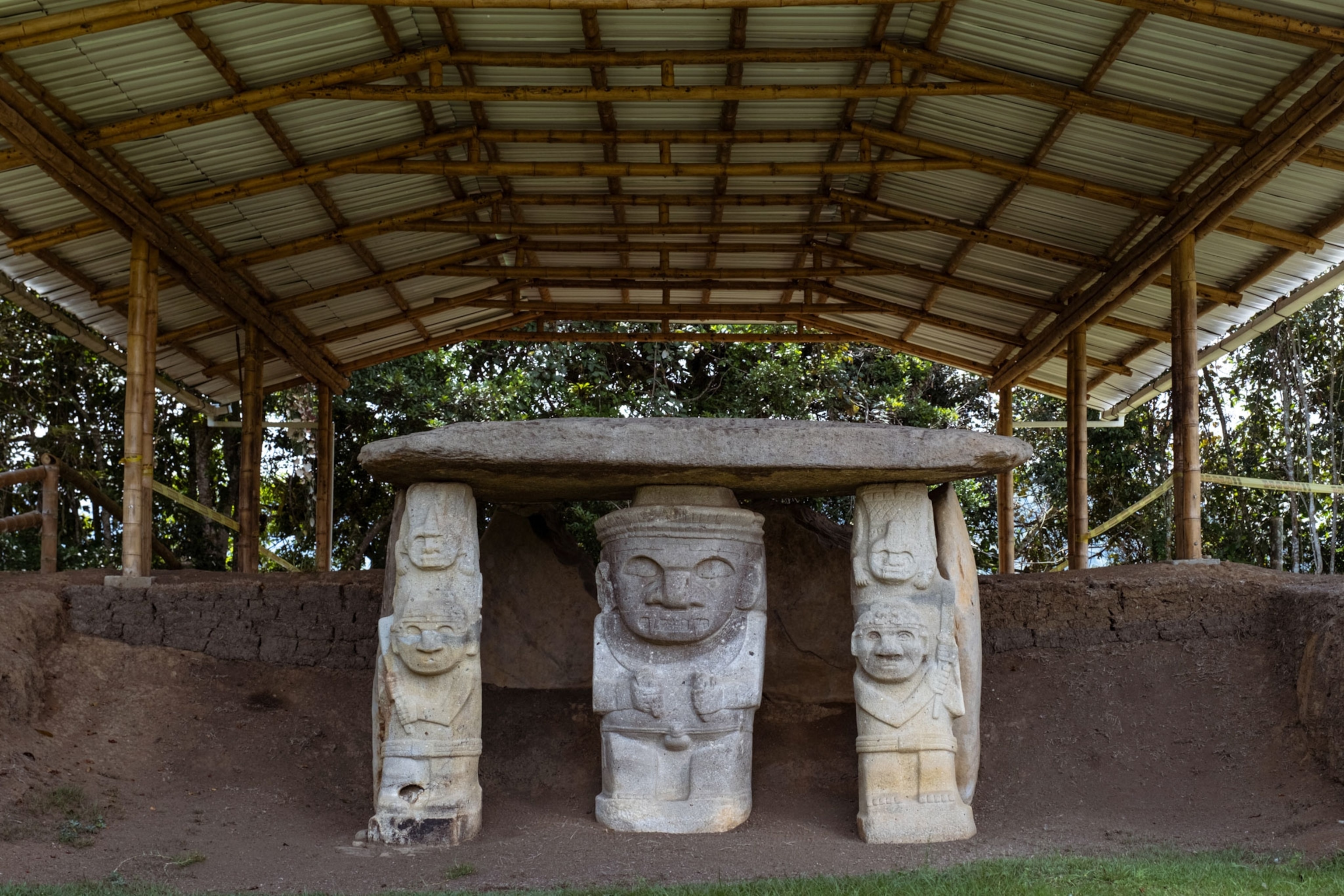 a statue seen in San Agustin, Colombia