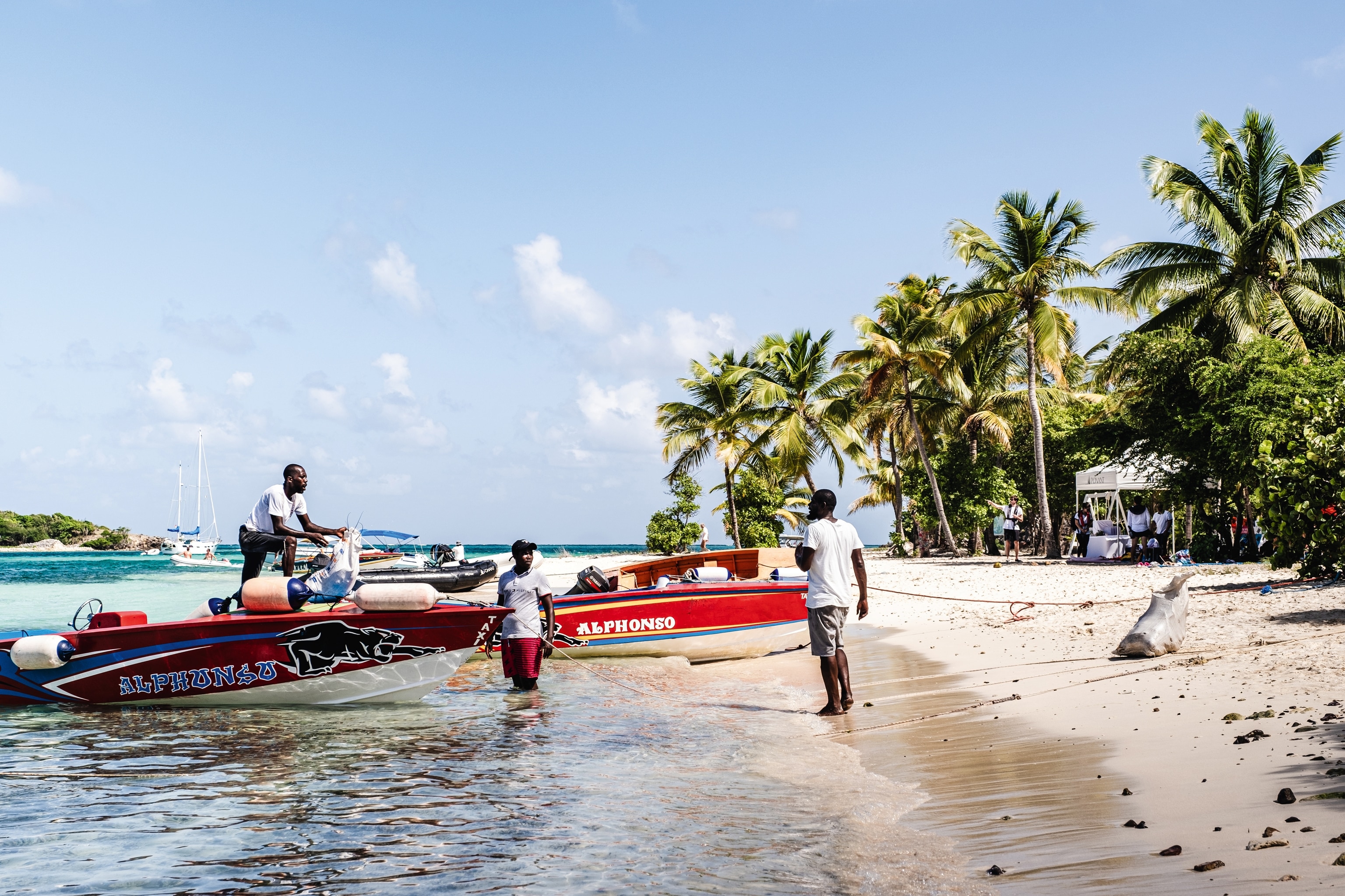 boats on shore