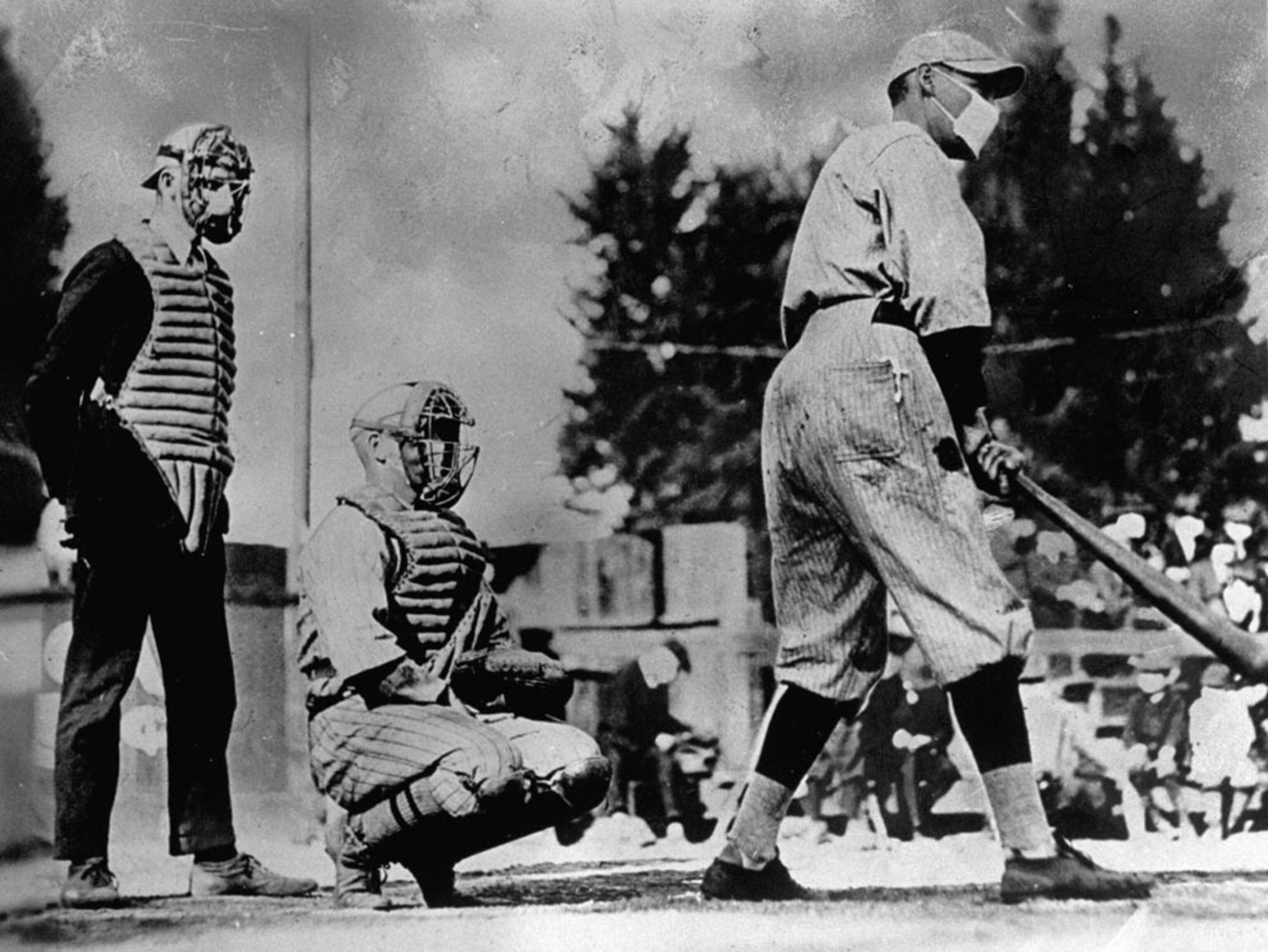 Masked baseball player