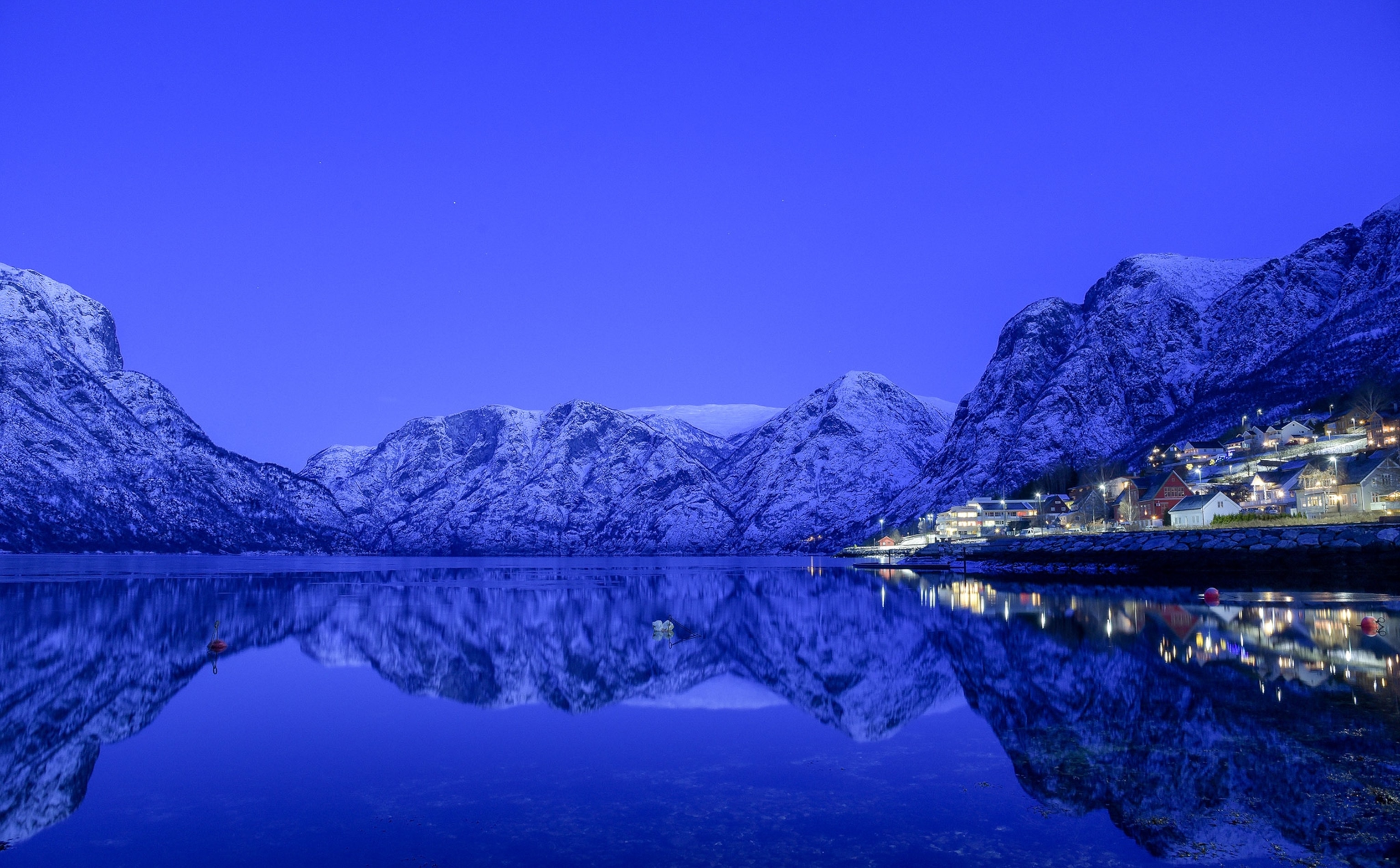 a lake reflection near Sogn og Fjordane, Norway