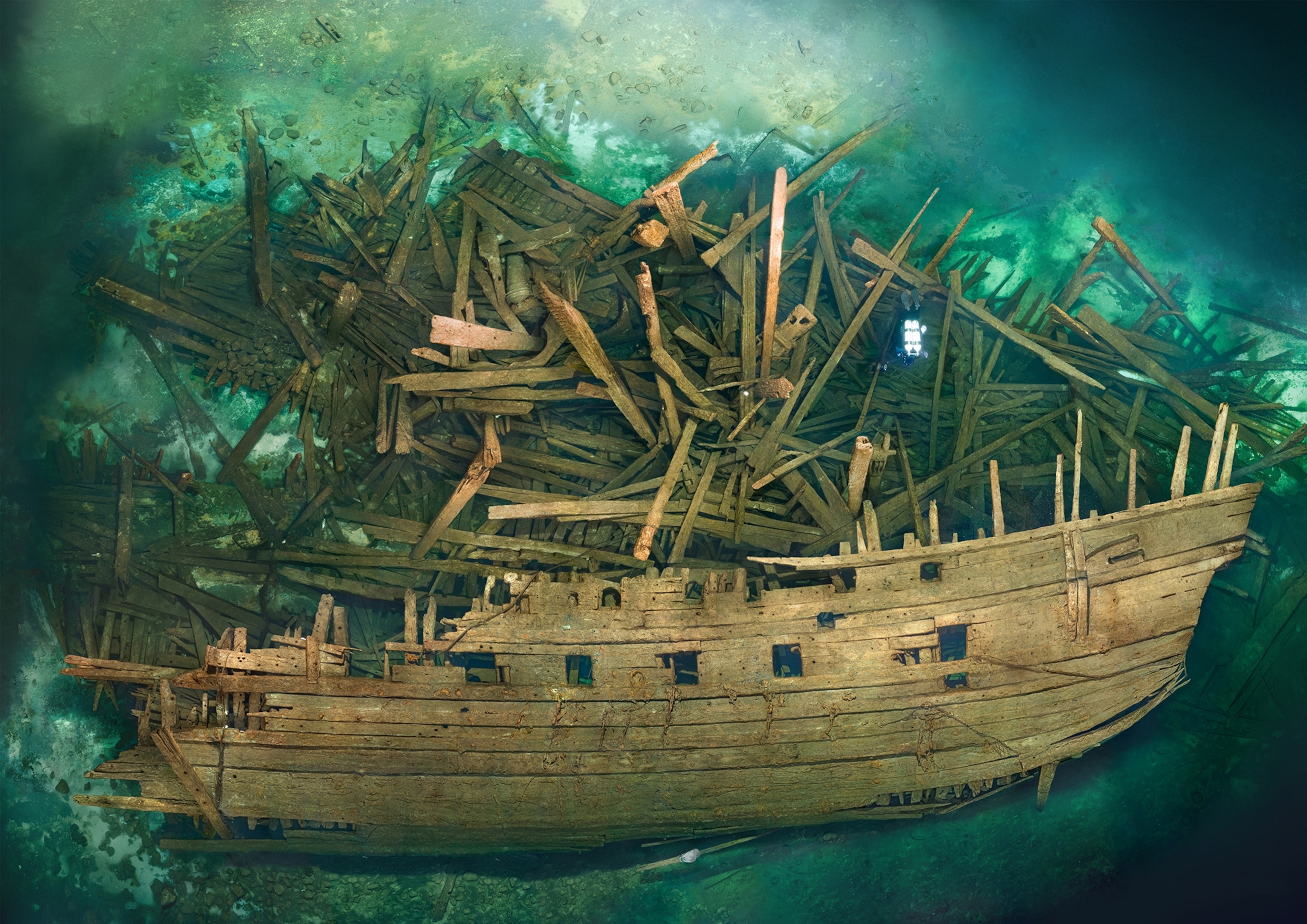 Mars was the largest ship in the world in its day. It exploded and sank during a battle in 1564.