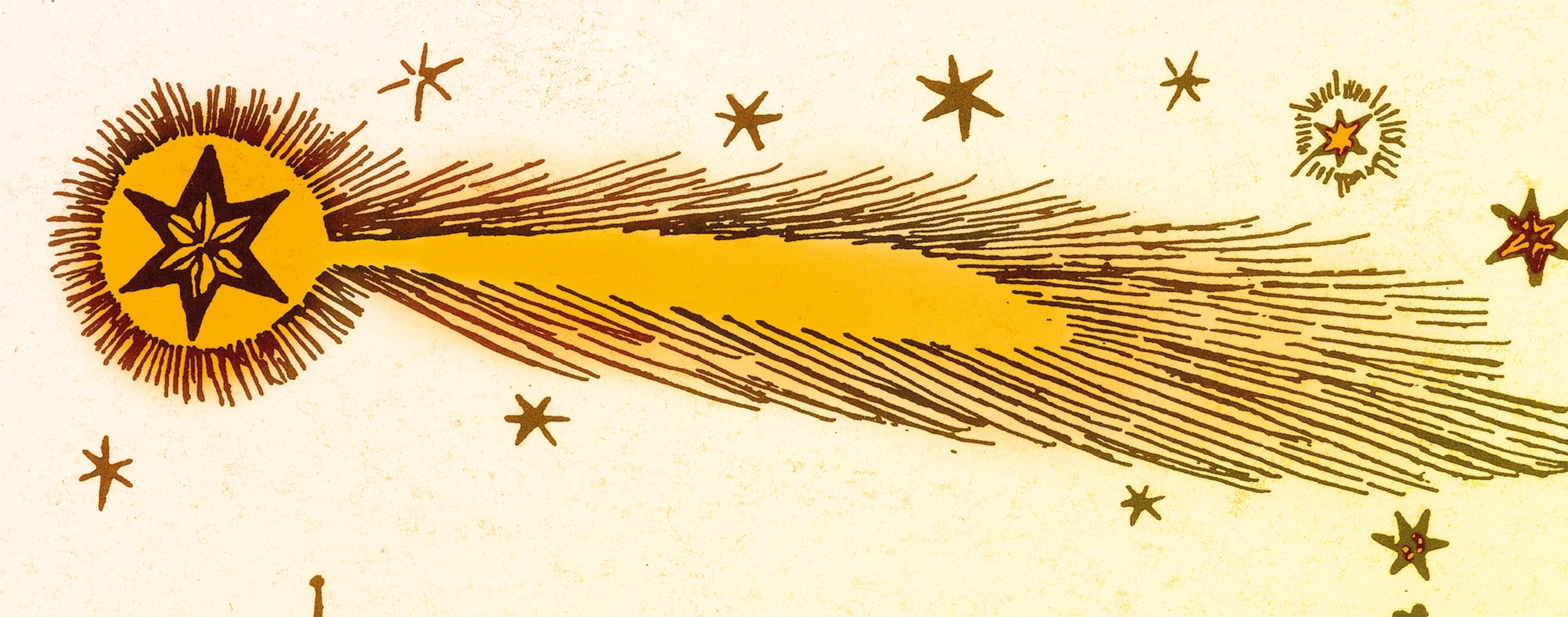 A 1556 German woodcut shows a shooting star.