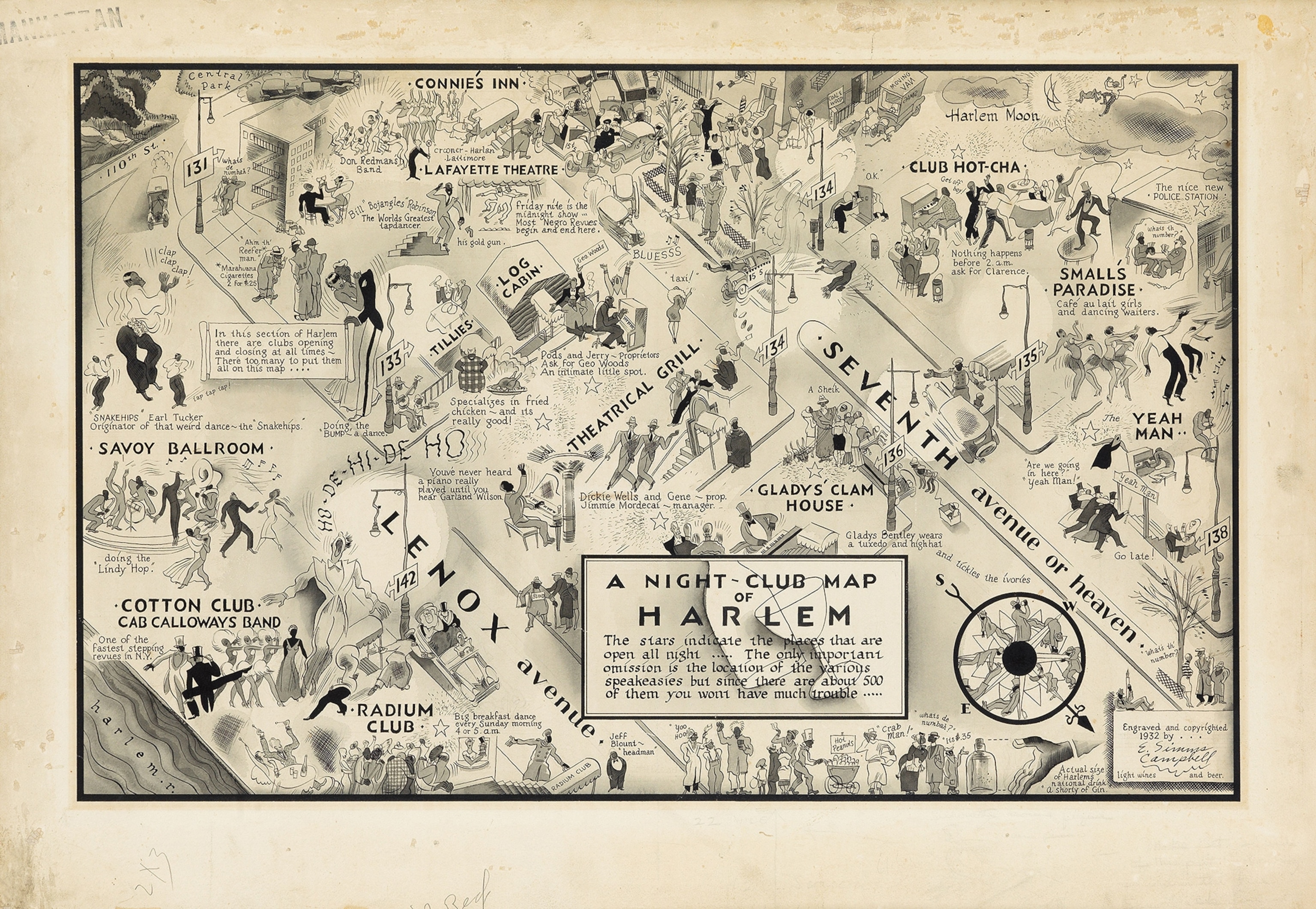 Harlem nightbclub map