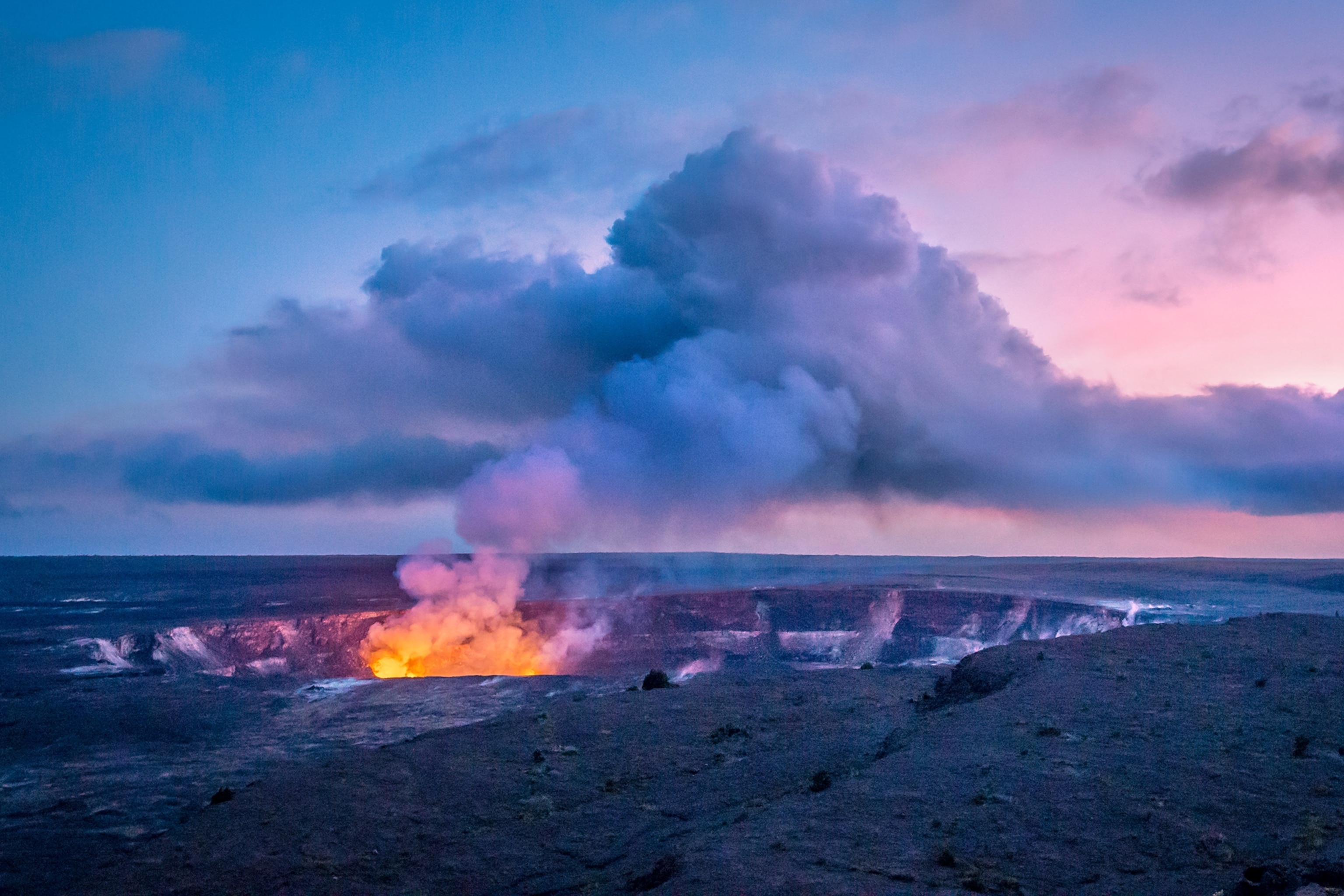 a volcano in Hawaii Volcanoes National Park, Hawaii