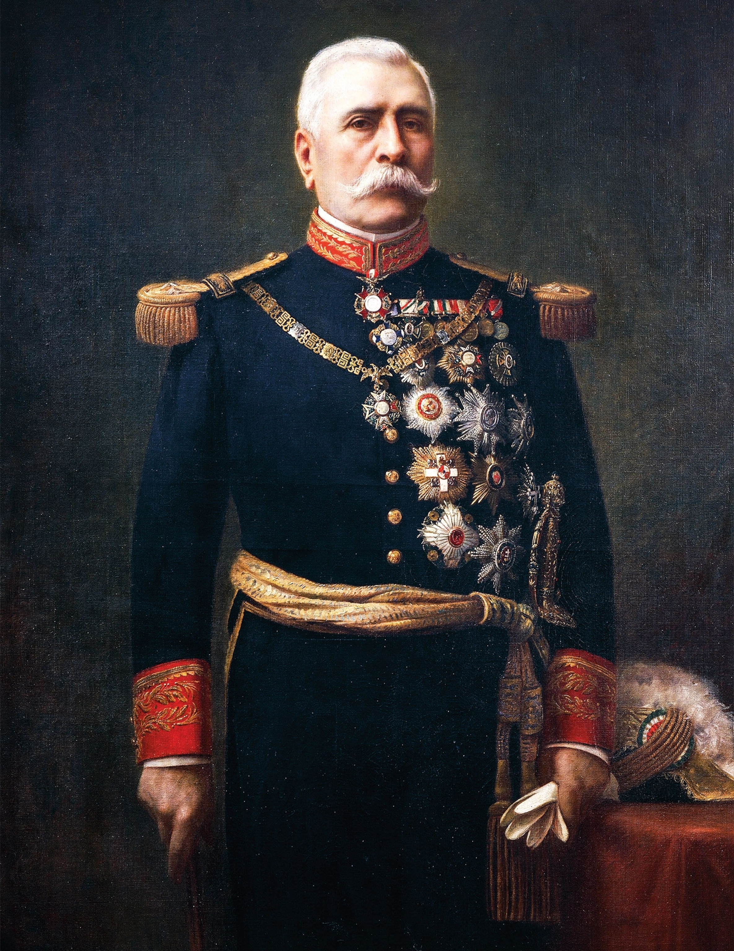A portrait of Porfirio Díaz during one of his terms as president of Mexico