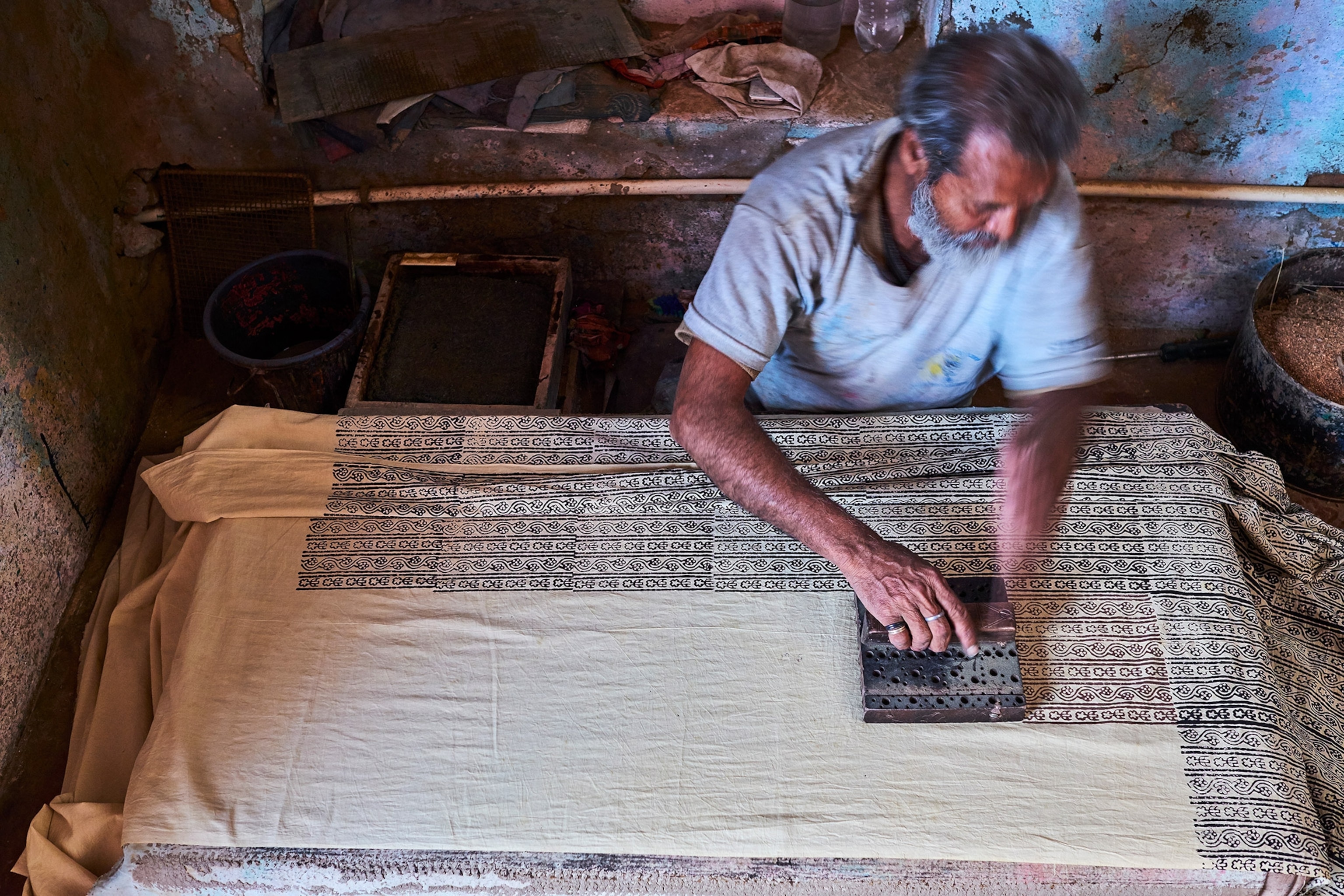 block printing textile in India