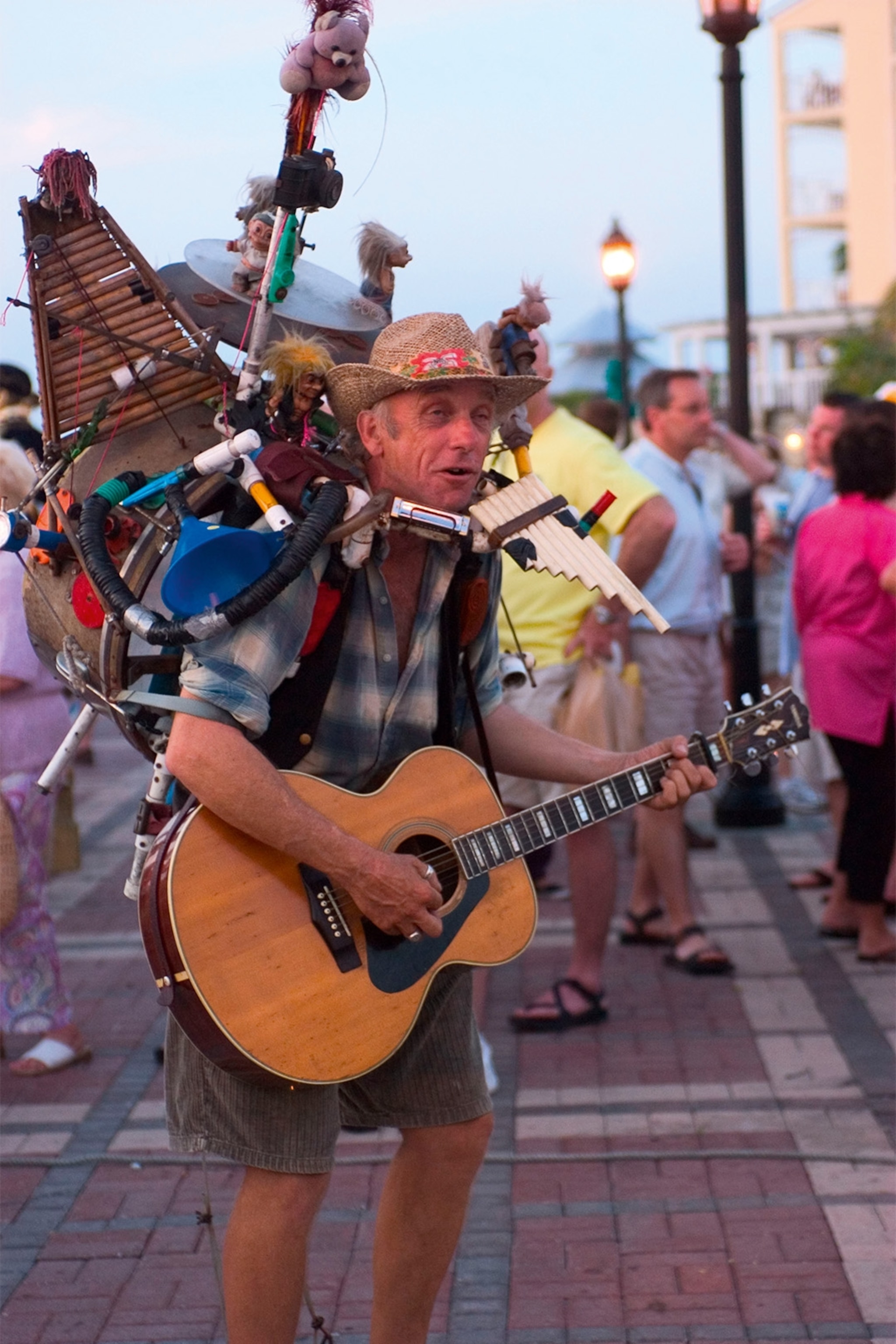 A street musician in Mallory Square.