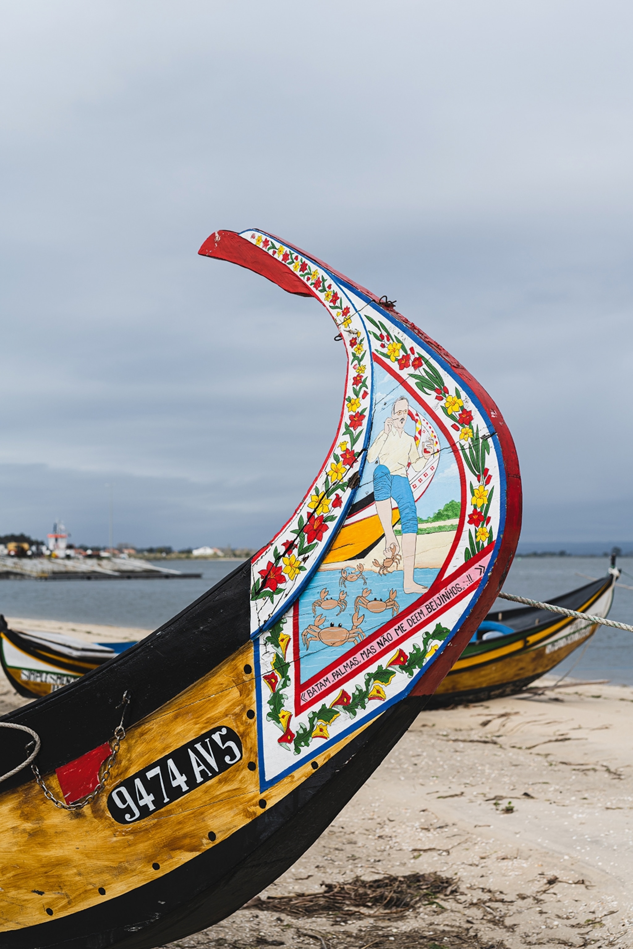 A colourful old-fashioned fishing boat