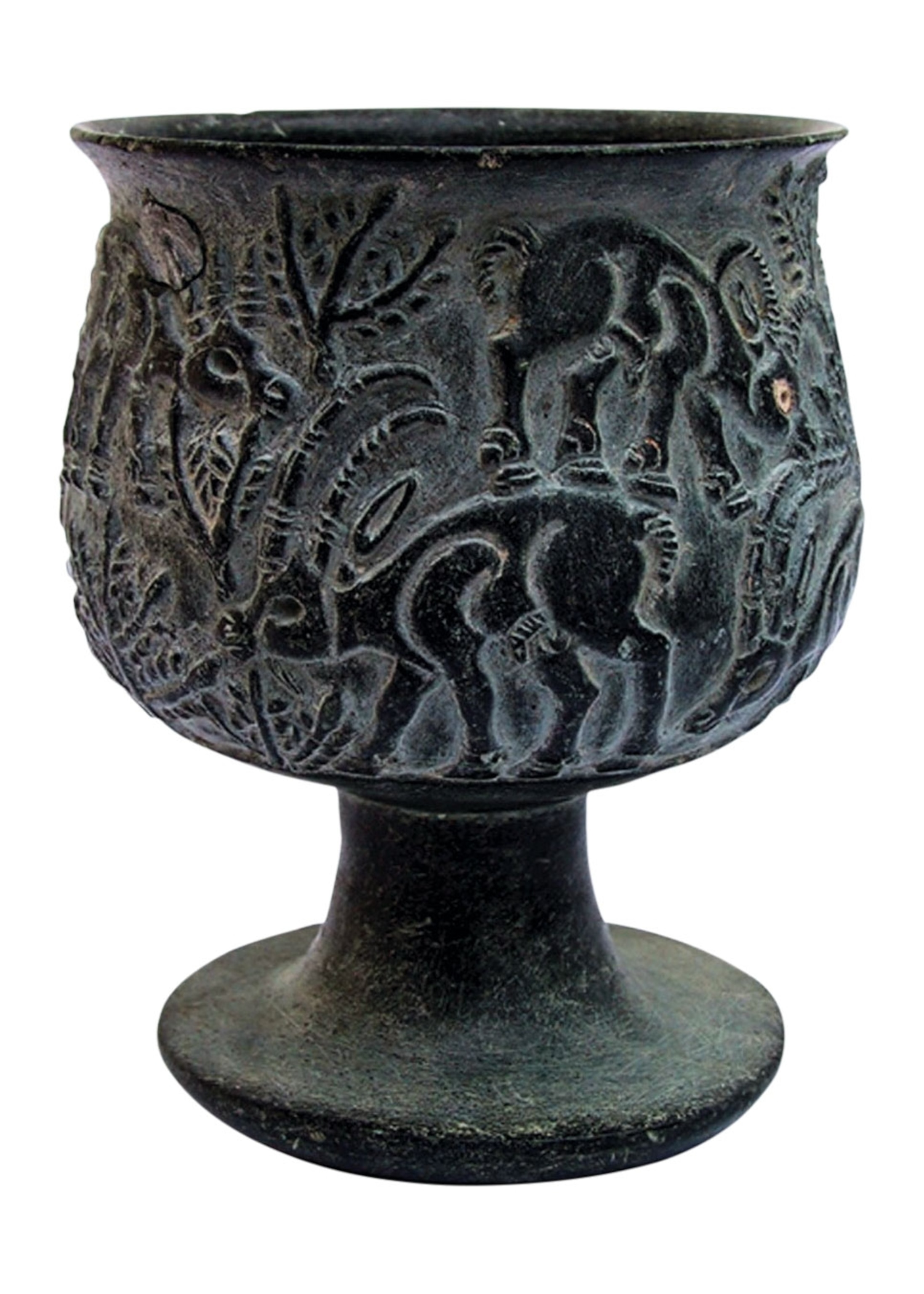 A carved cup