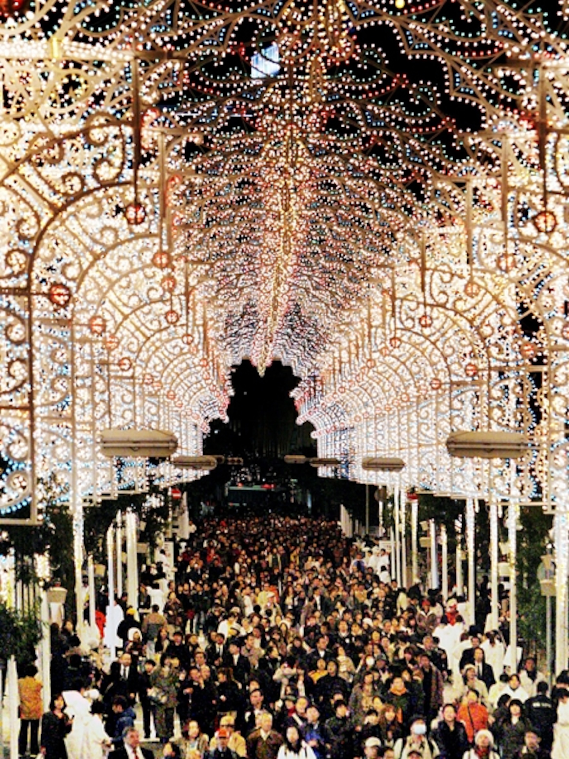 Light display in Kobe, Japan