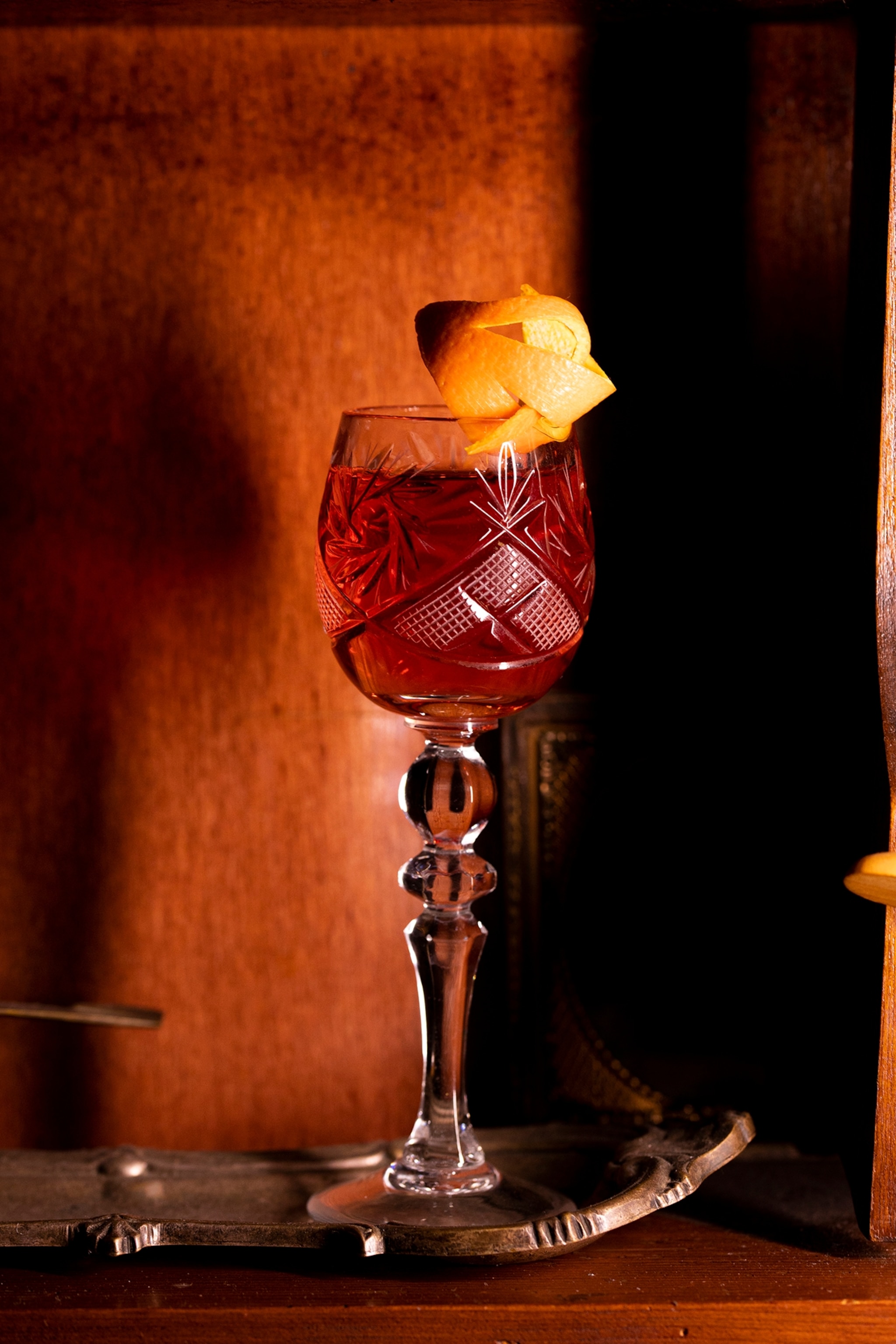 Tailor-made cocktail by Backdoor 43: Boulevardier style.