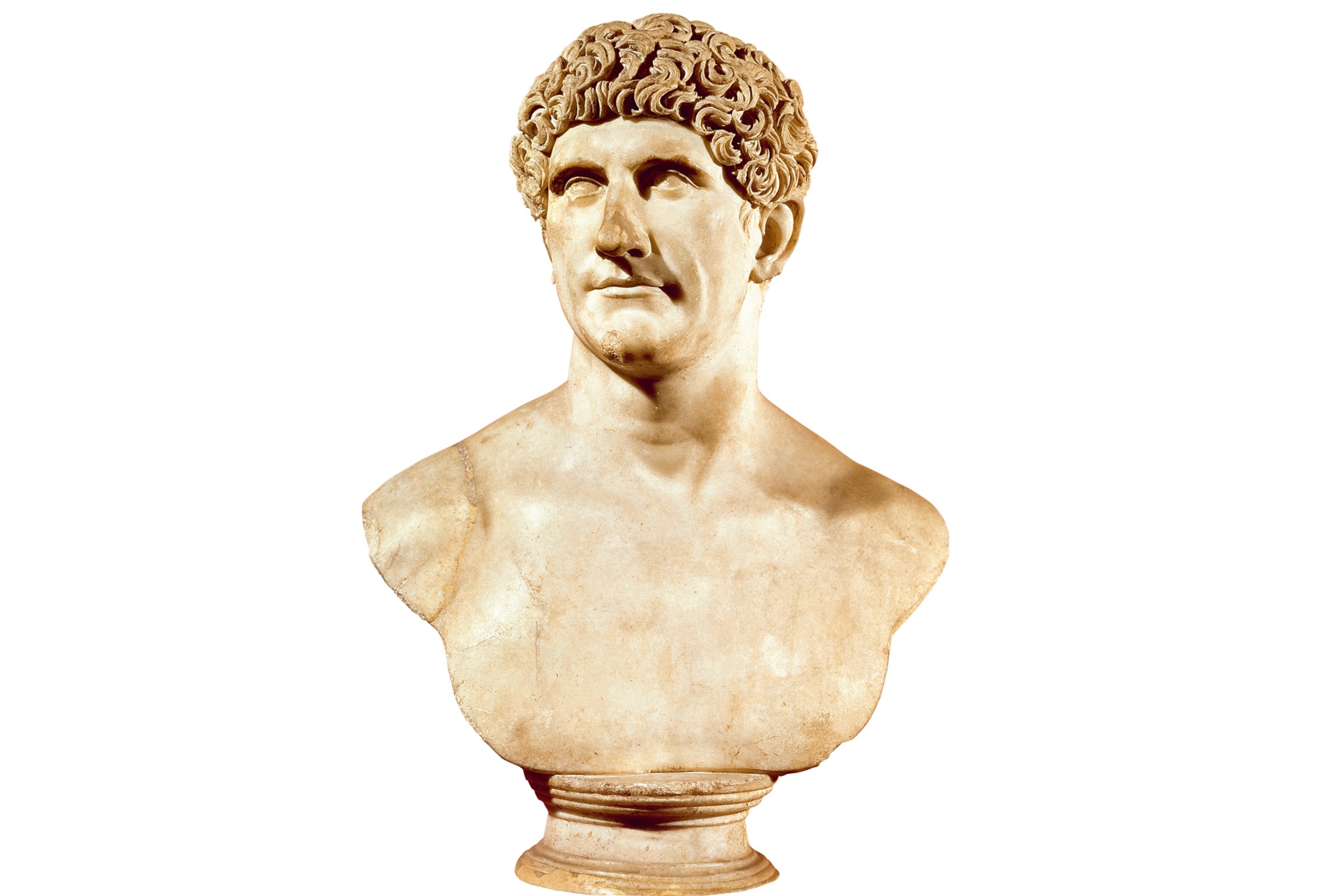 a marble bust of Mark Antony