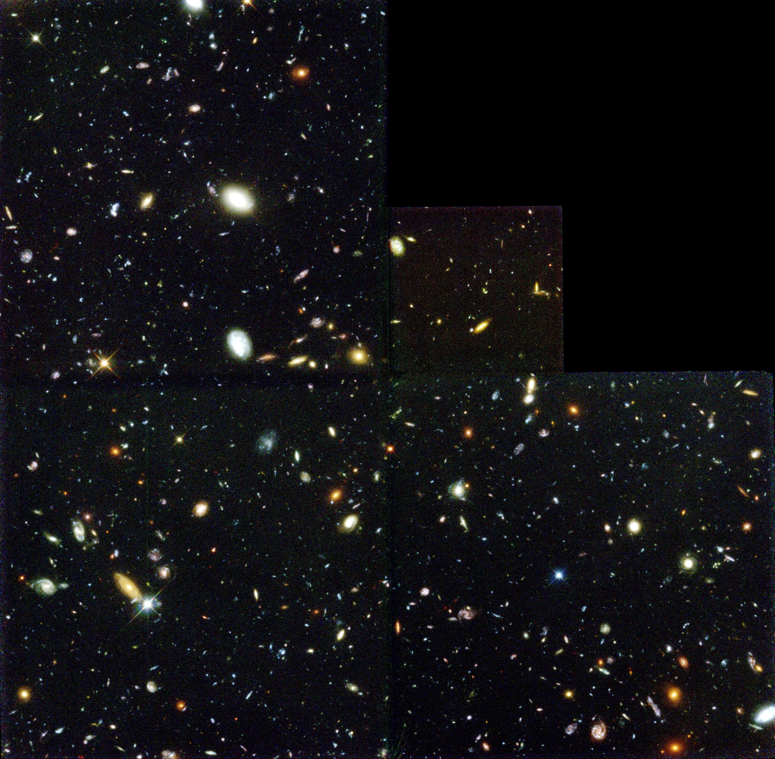 The Hubble Deep Field at full resolution. Click to enlarge. (R. Williams, the Hubble Deep Field team, NASA)