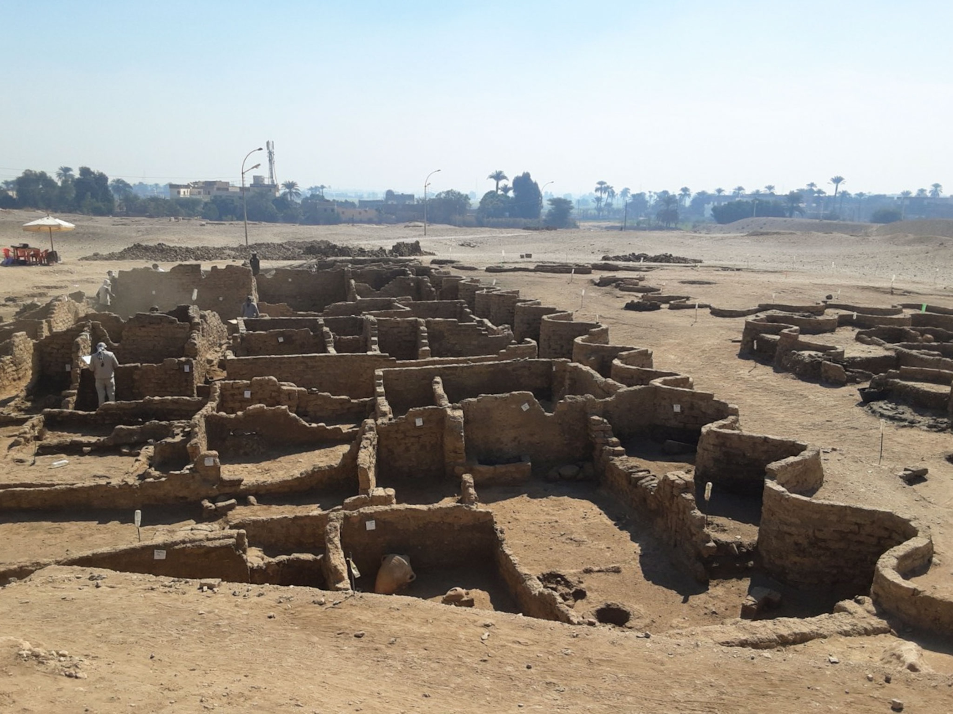Mudbrick walls preserved in Egypt