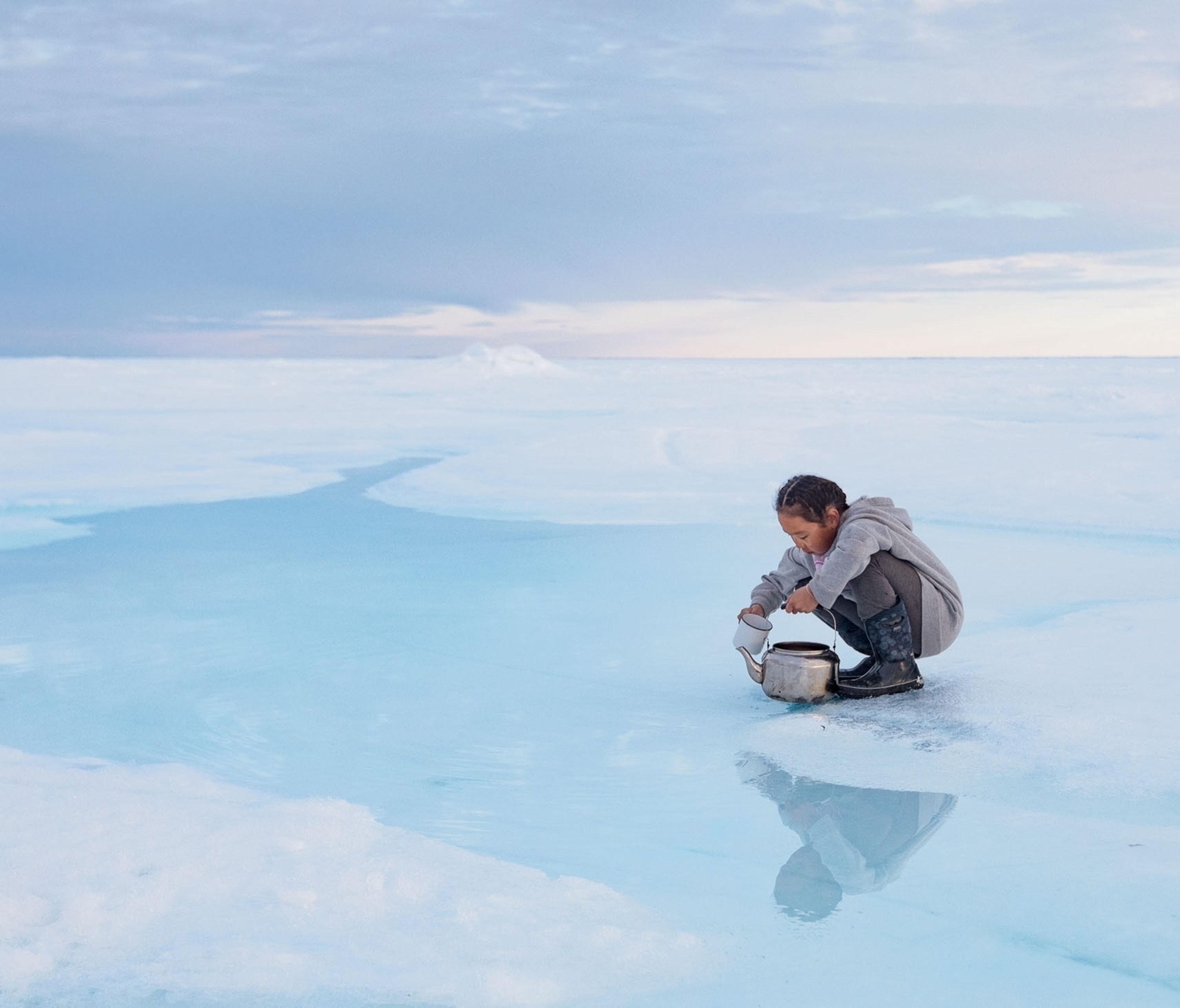 a person on a camping trip in the Canadian High Arctic