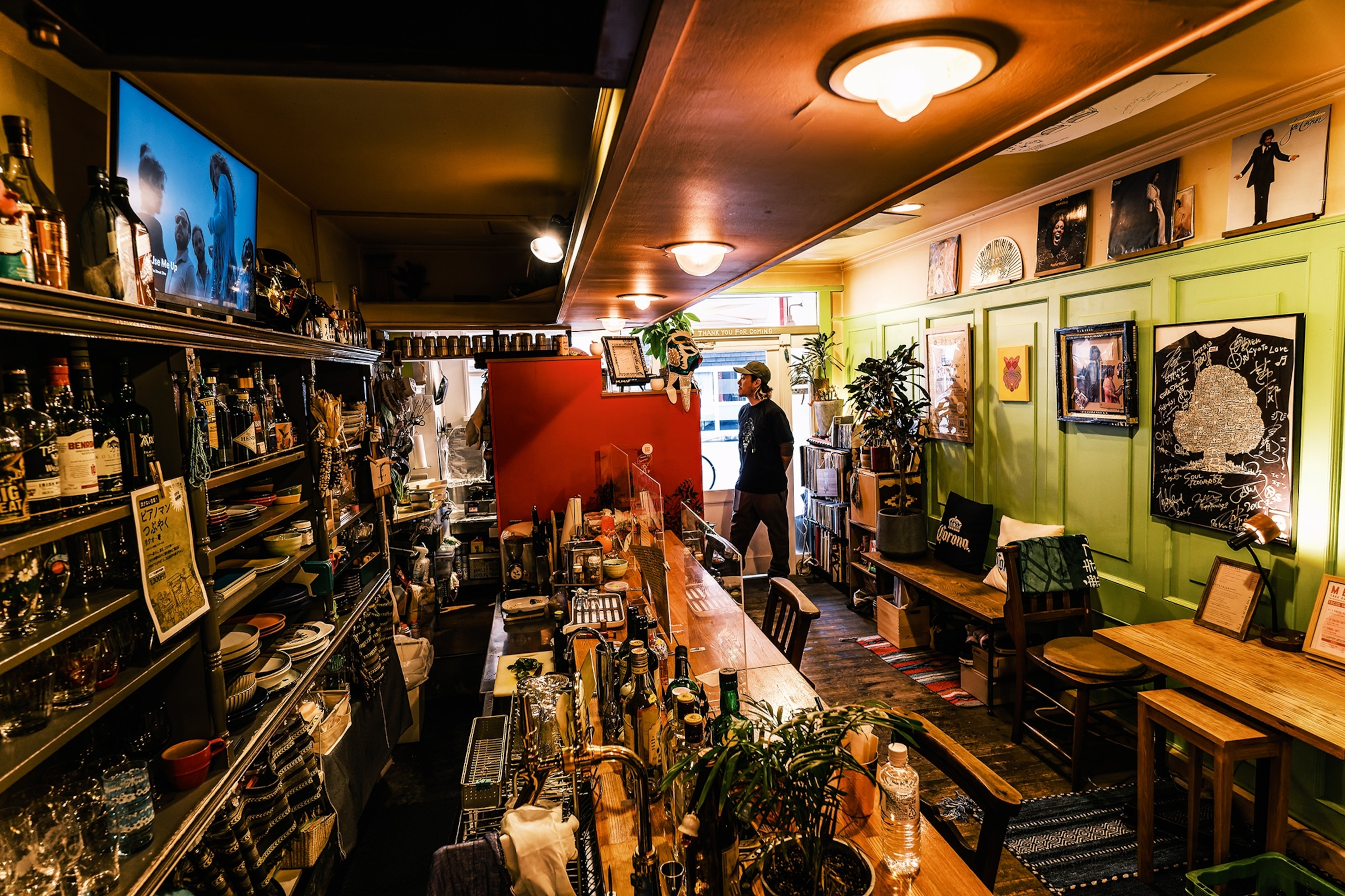 Inside Obbli, a small cafe-bar that hosts regular live performances.