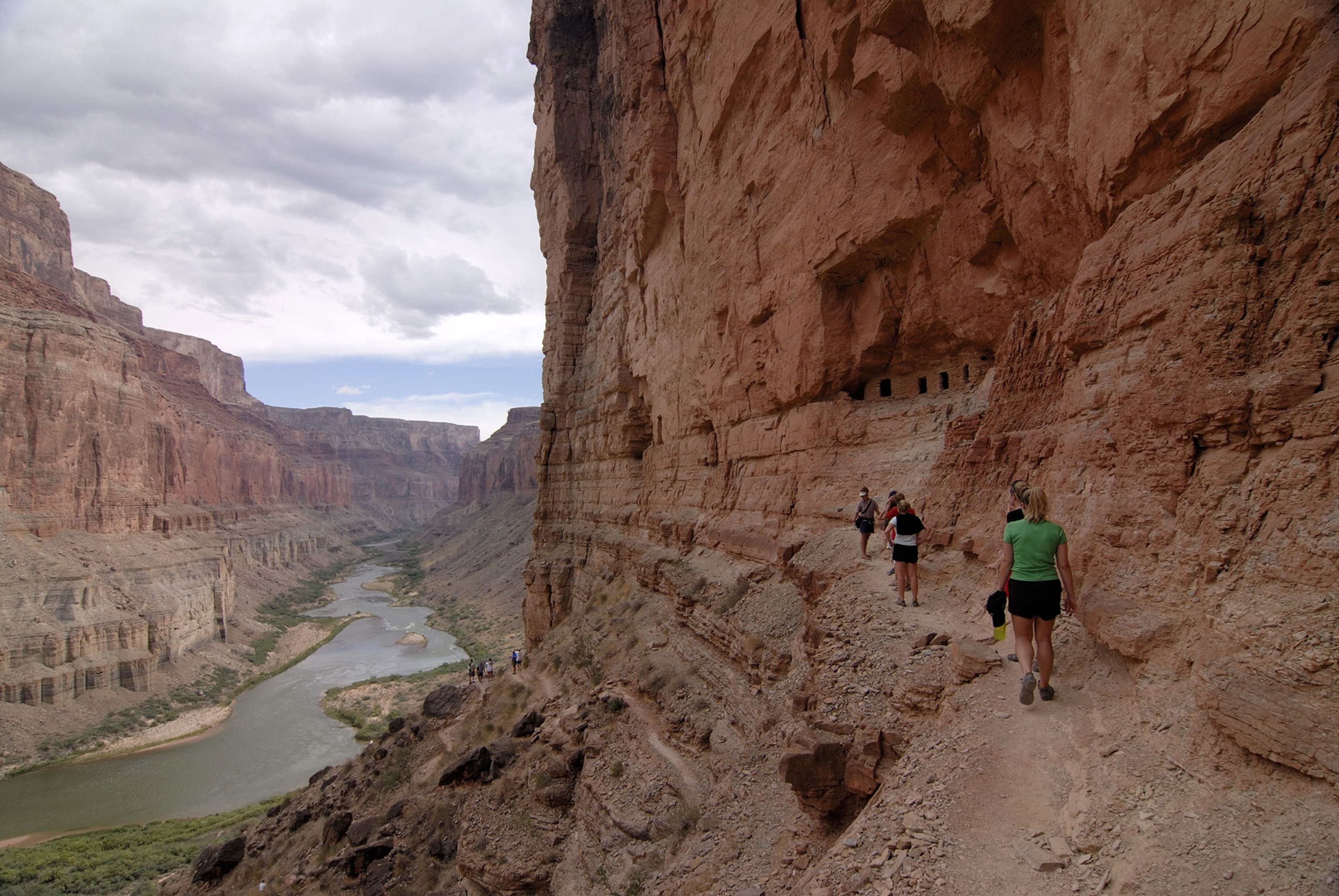 hikers on the Nankoweap Trail, Grand Canyon National Park, Arizona
