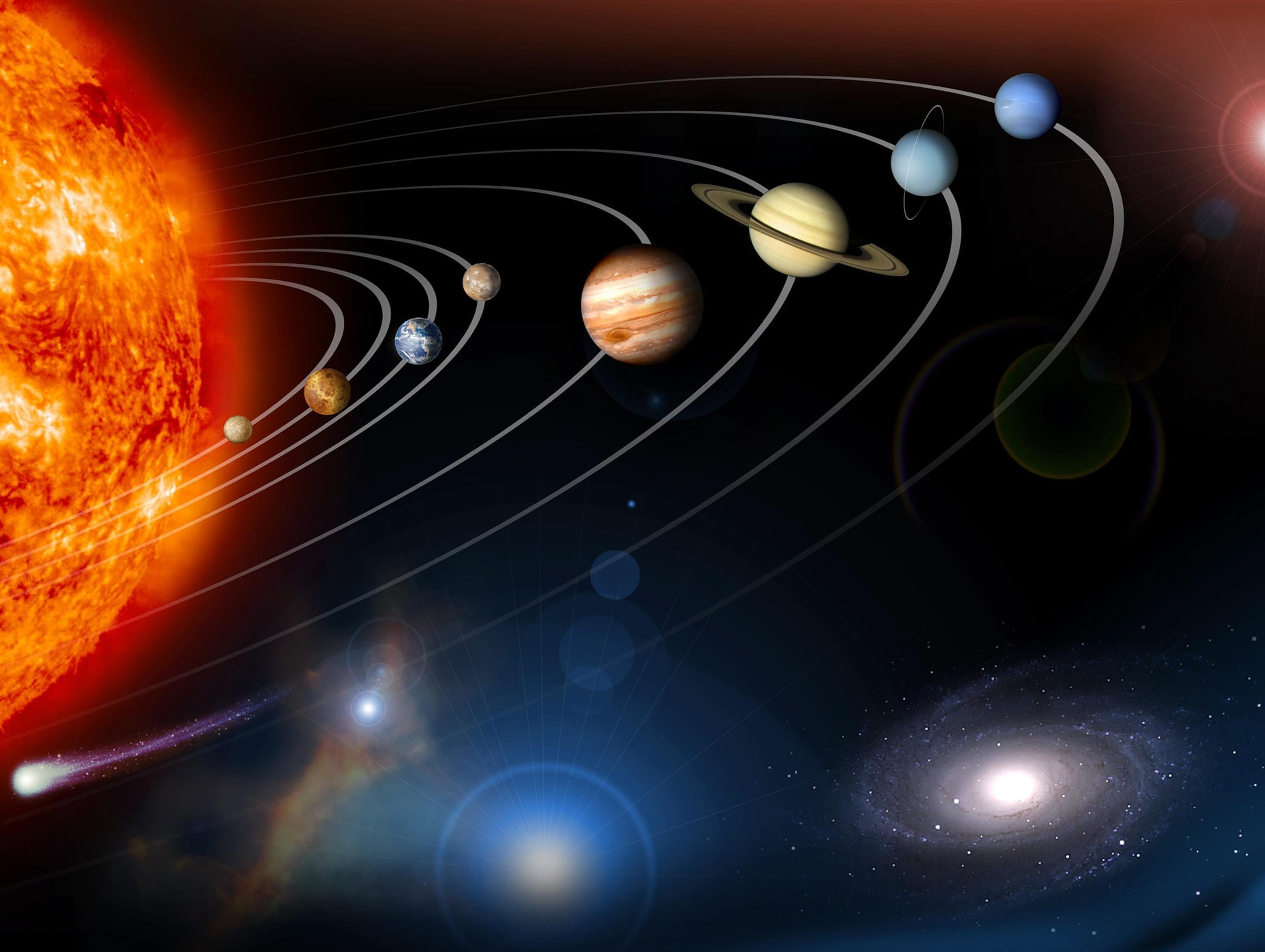 an illustration of the solar system.