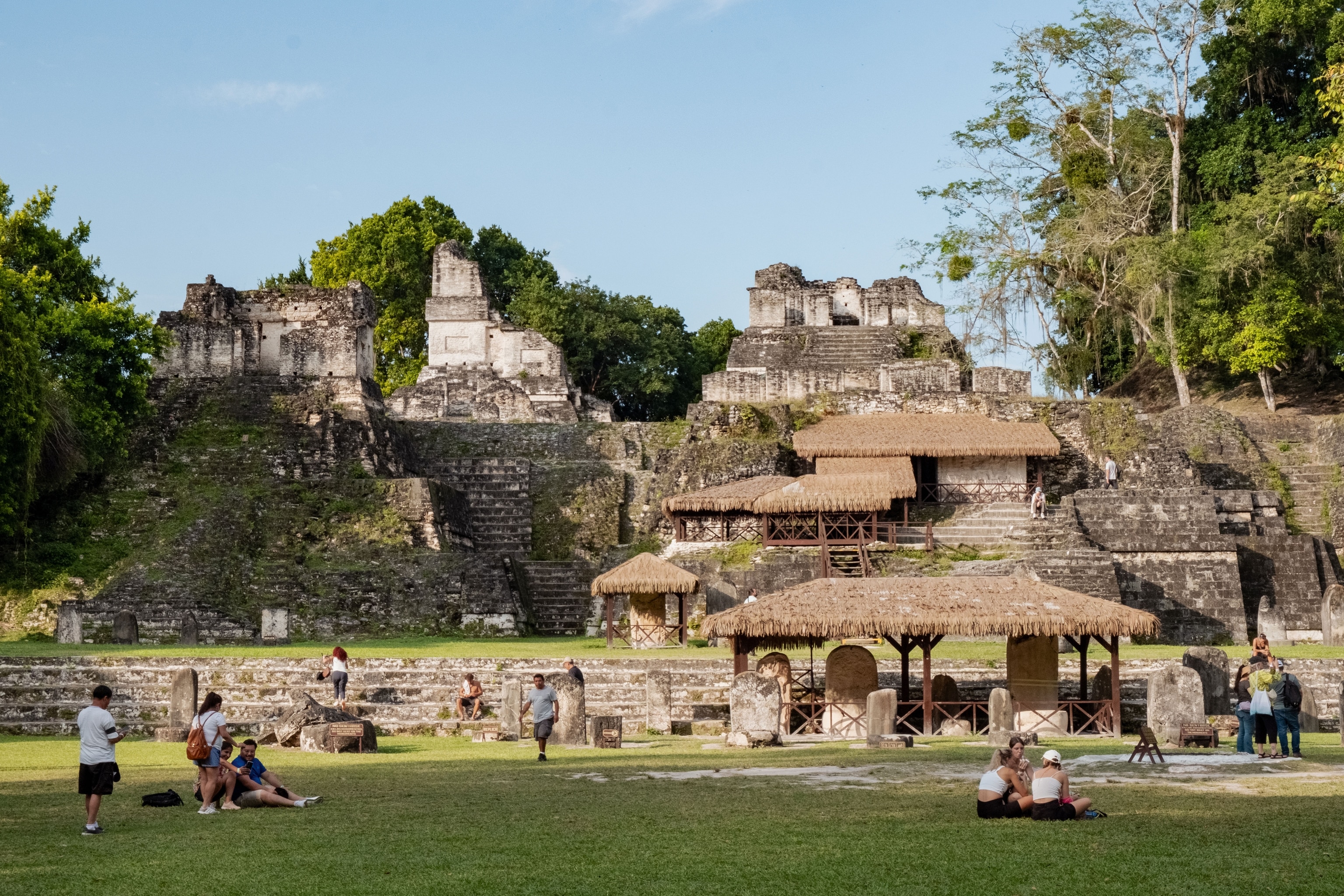 The Great Plaza at the heart of the ruined city of Tikal.