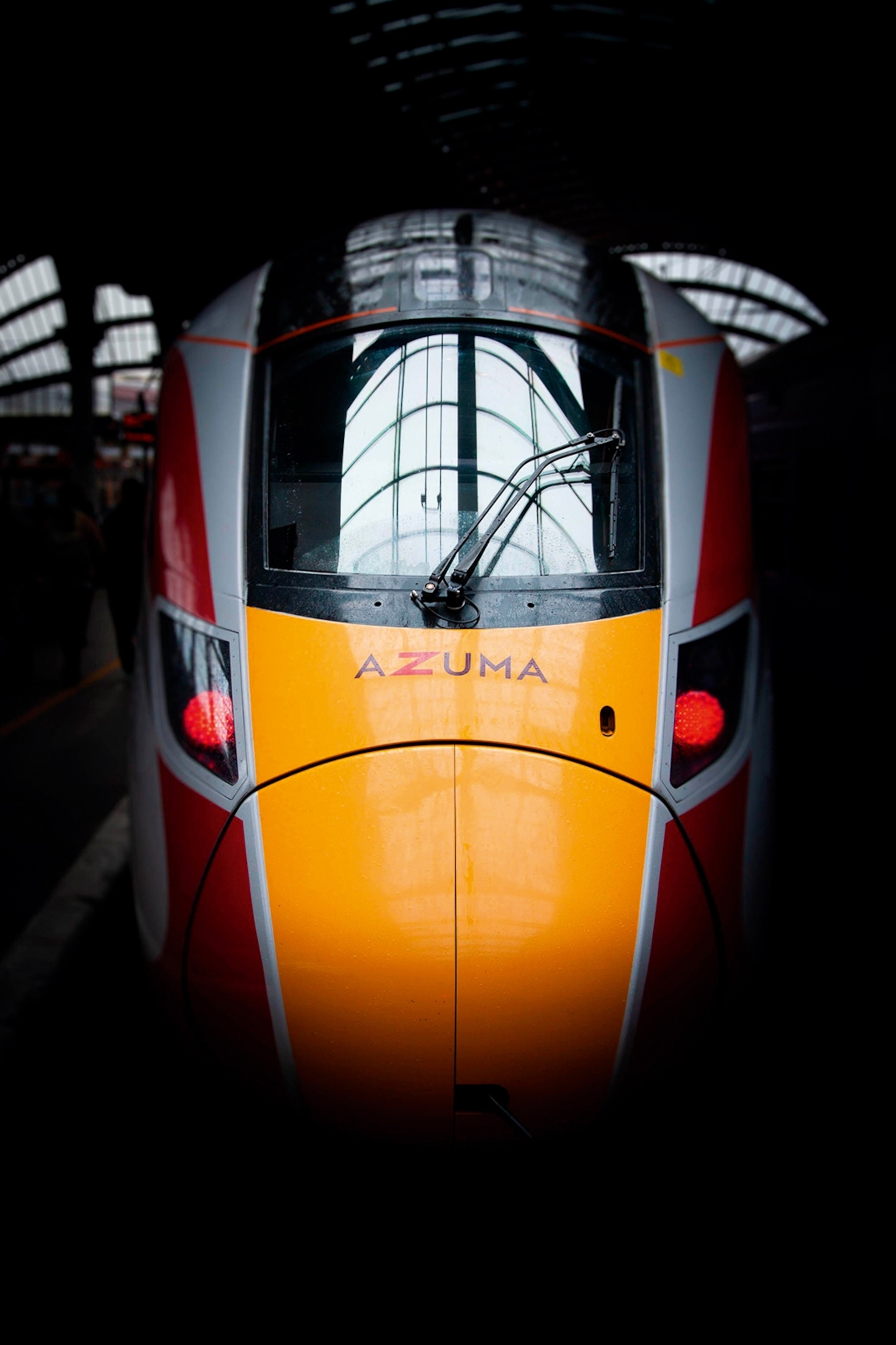 Front cab view of the LNER Azuma High Speed Train replacement
