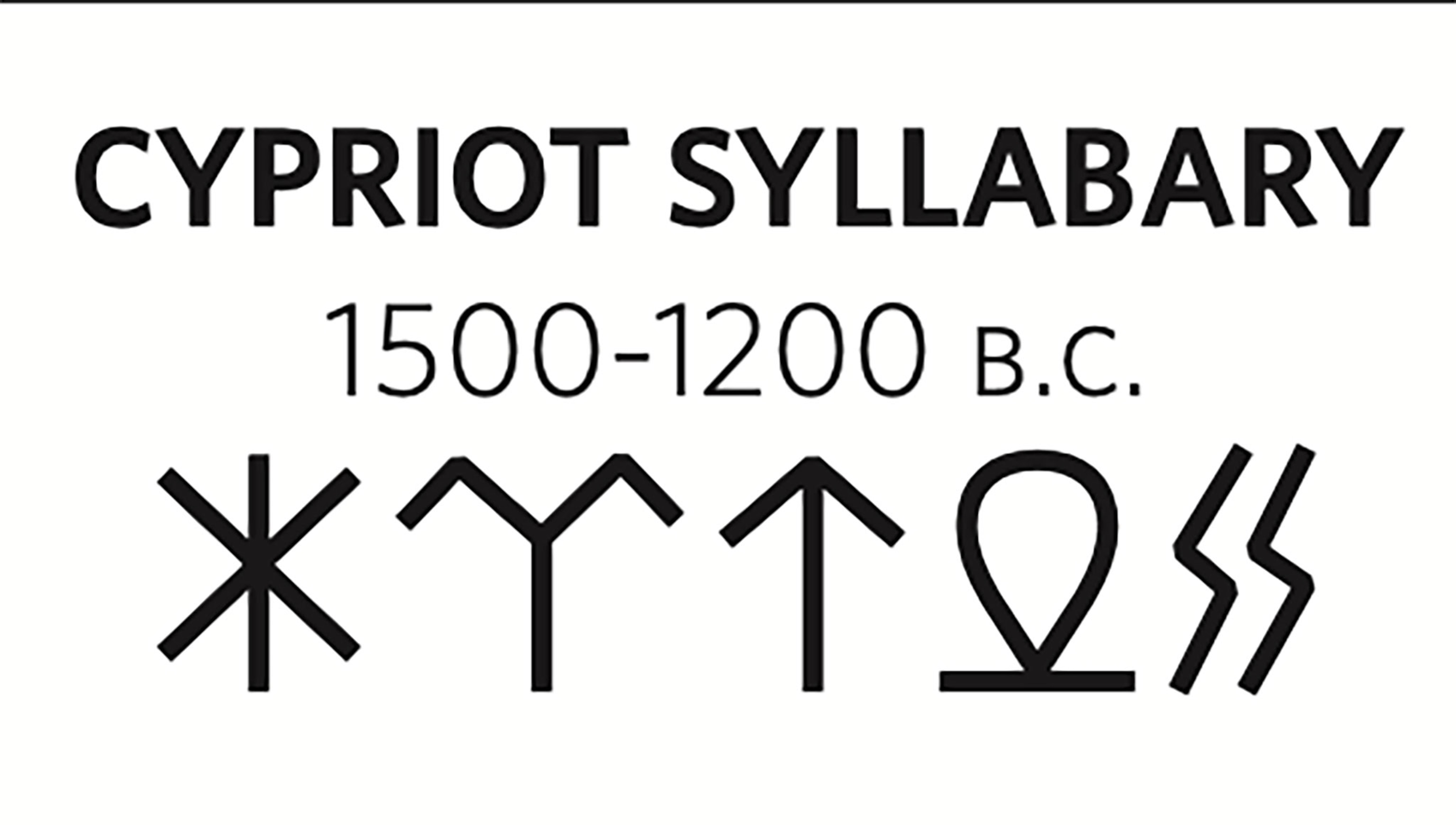 Cypriot syllabary script example
