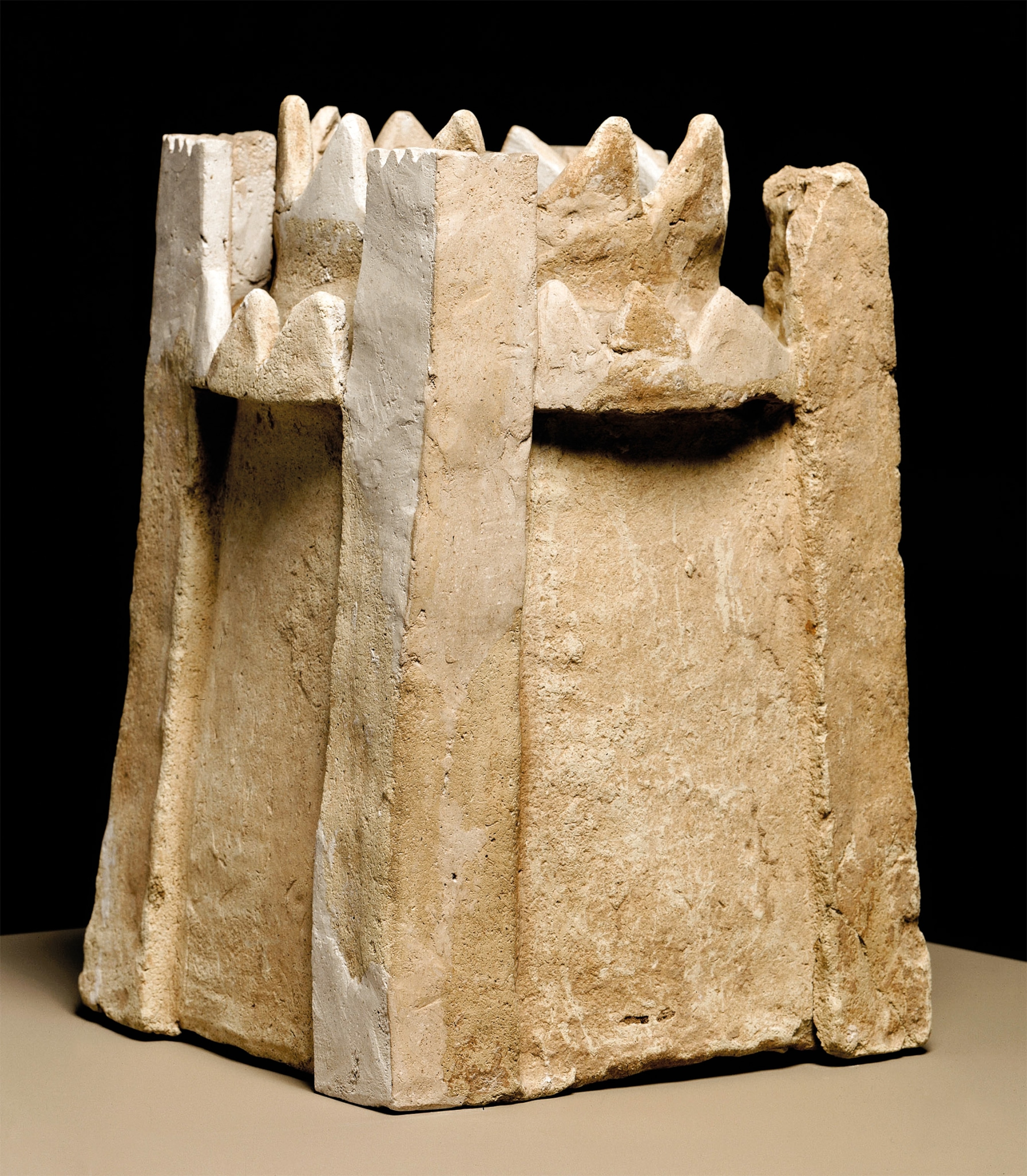 A terra-cotta model of a tall tower from circa 1300 B.C. is housed at the Louvre Museum in Paris.