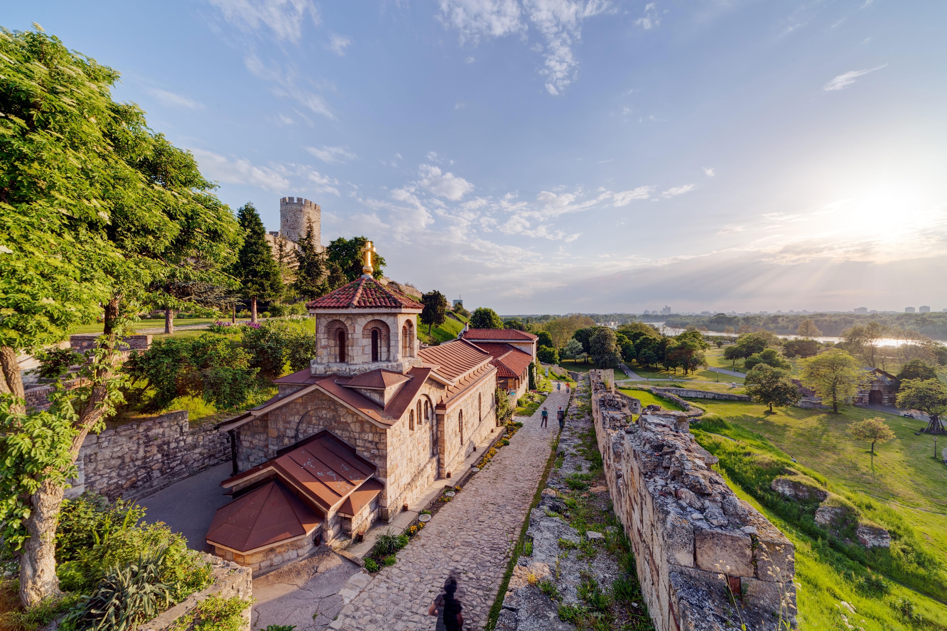 Belgrade fortress and Kalemegdan park, Belgrade Serbia.