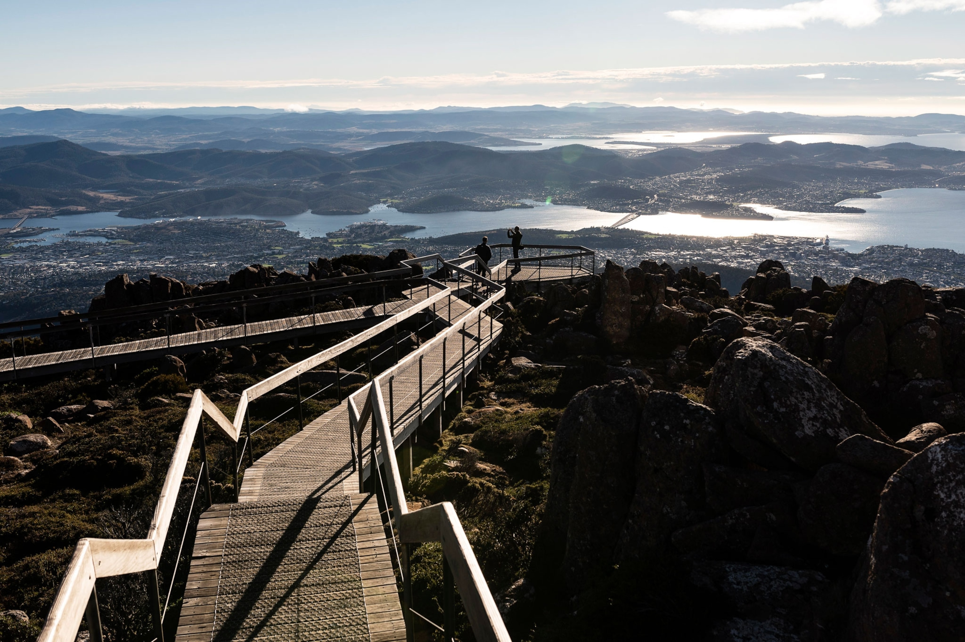 a view down at Hobart