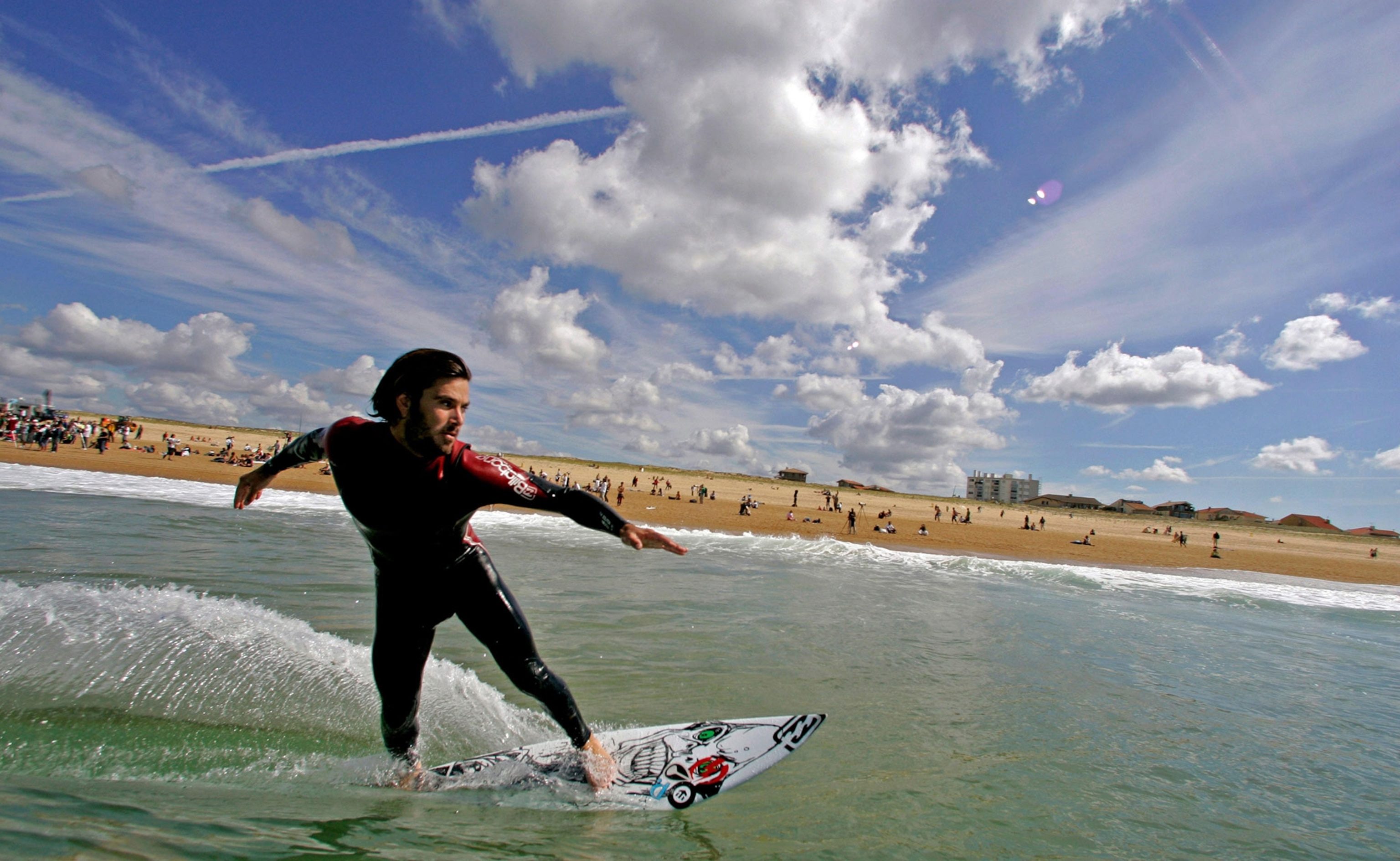 a surfer in Hossegor, France