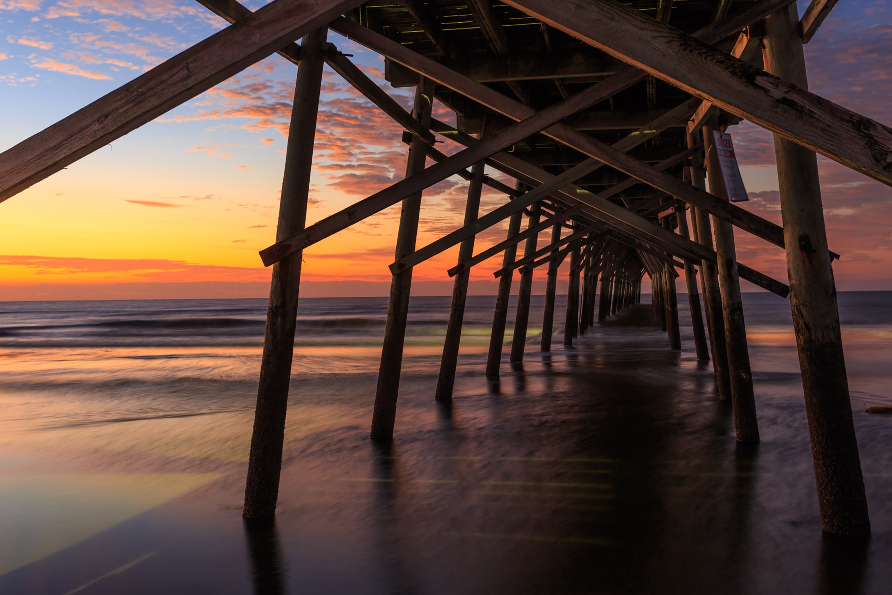 pier on Sunset Beach in Brunswick Island, North Carolina