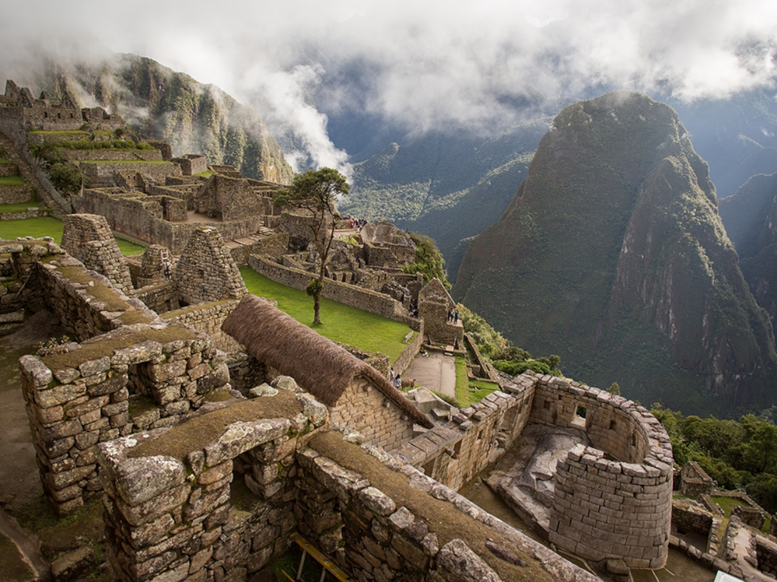 the Temple of the Sun at Machu Picchu, Peru