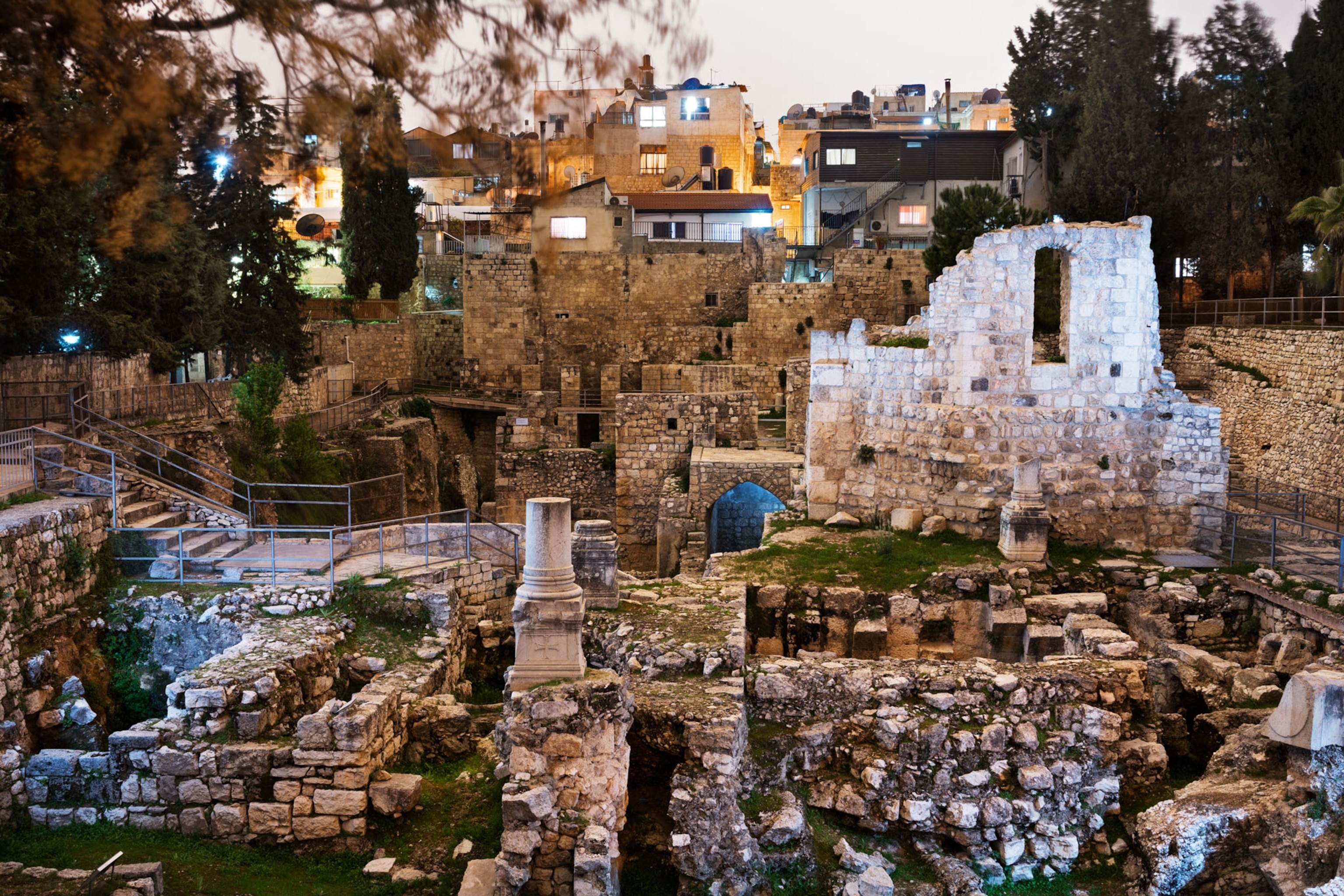 ruins of colonnades of the Pool of Bethesda.