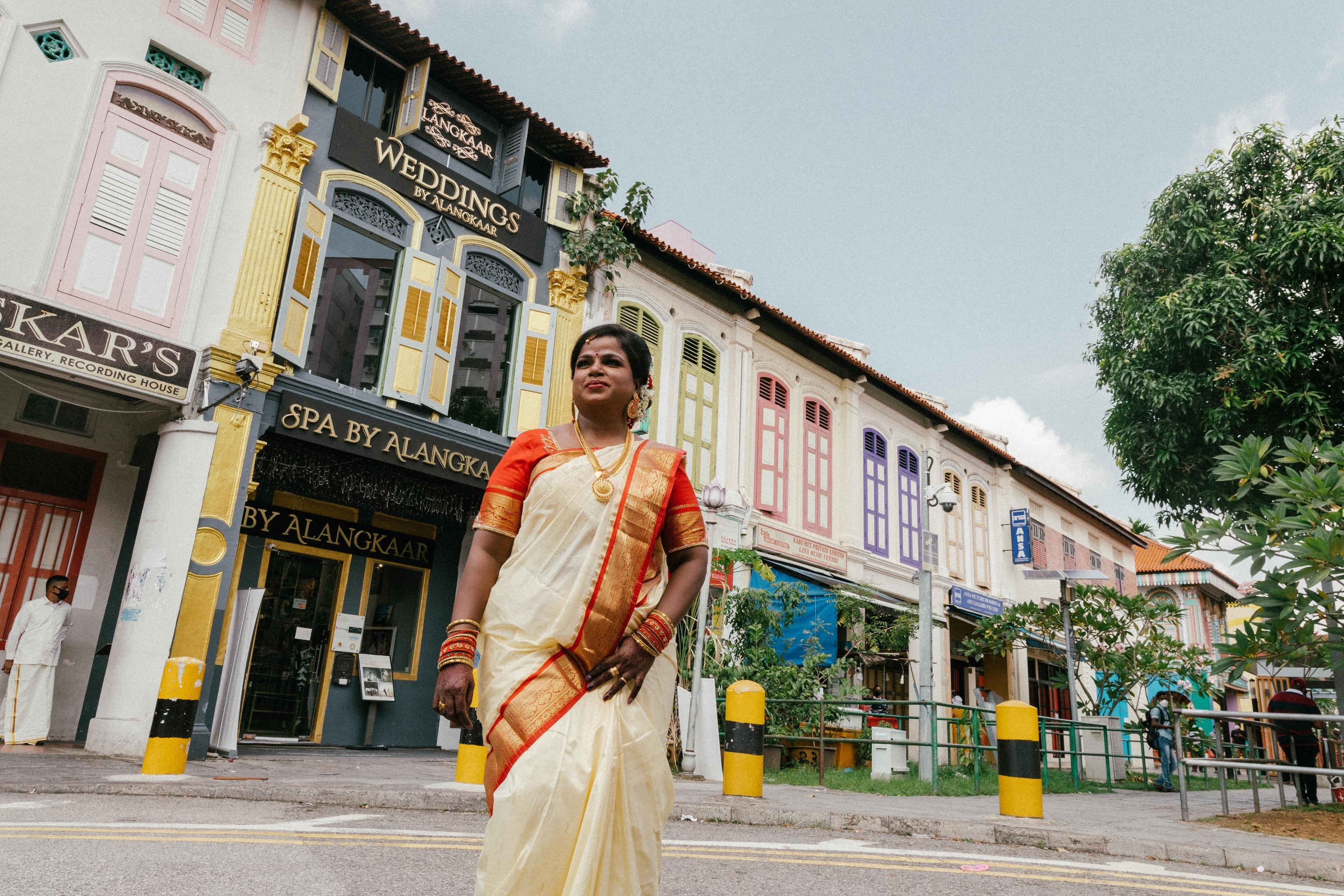 Image of ornate shophouses in Little India