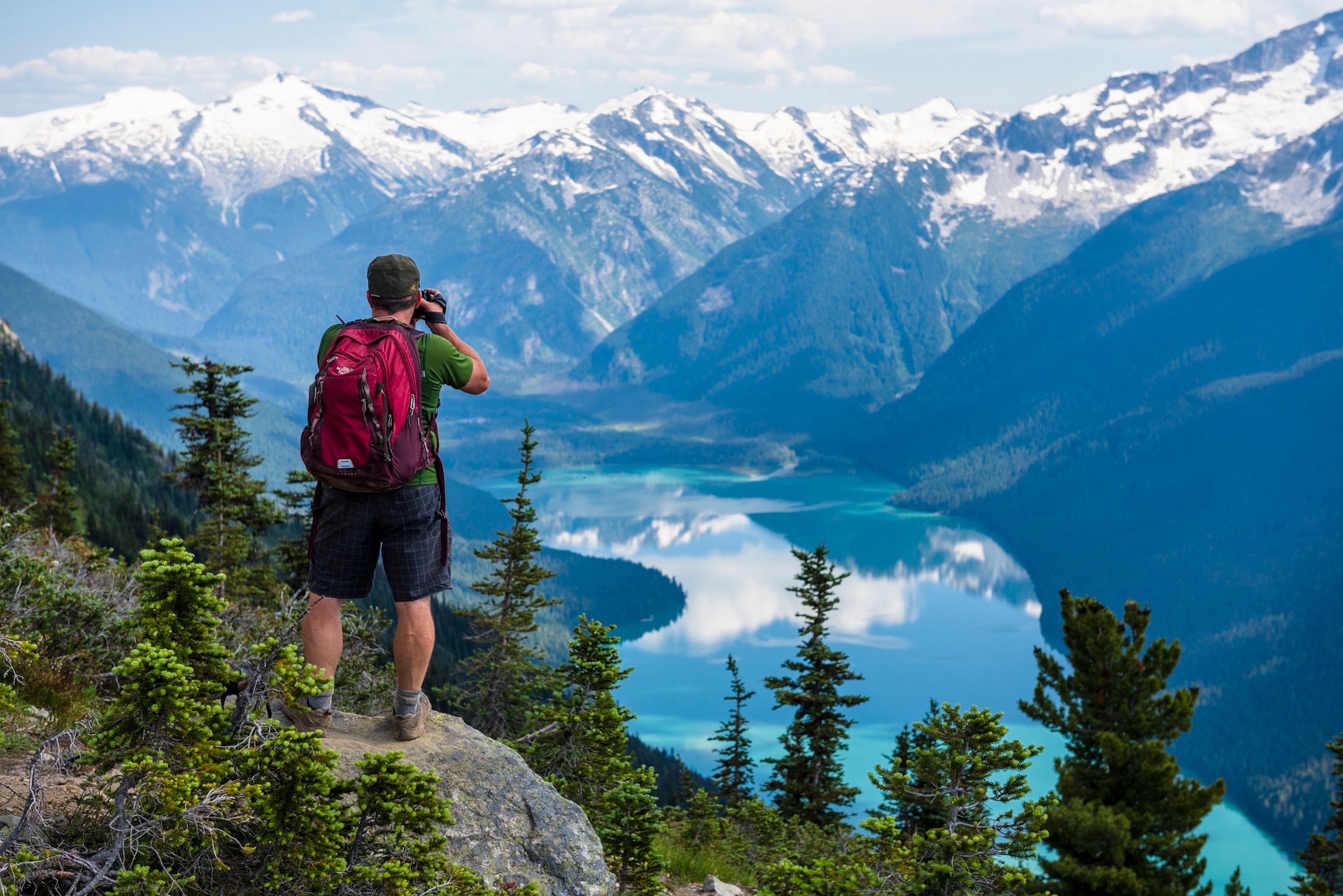 Capturing the view of the Cheakamus Lake in Garibaldi Provincial Park on The High Note Trail