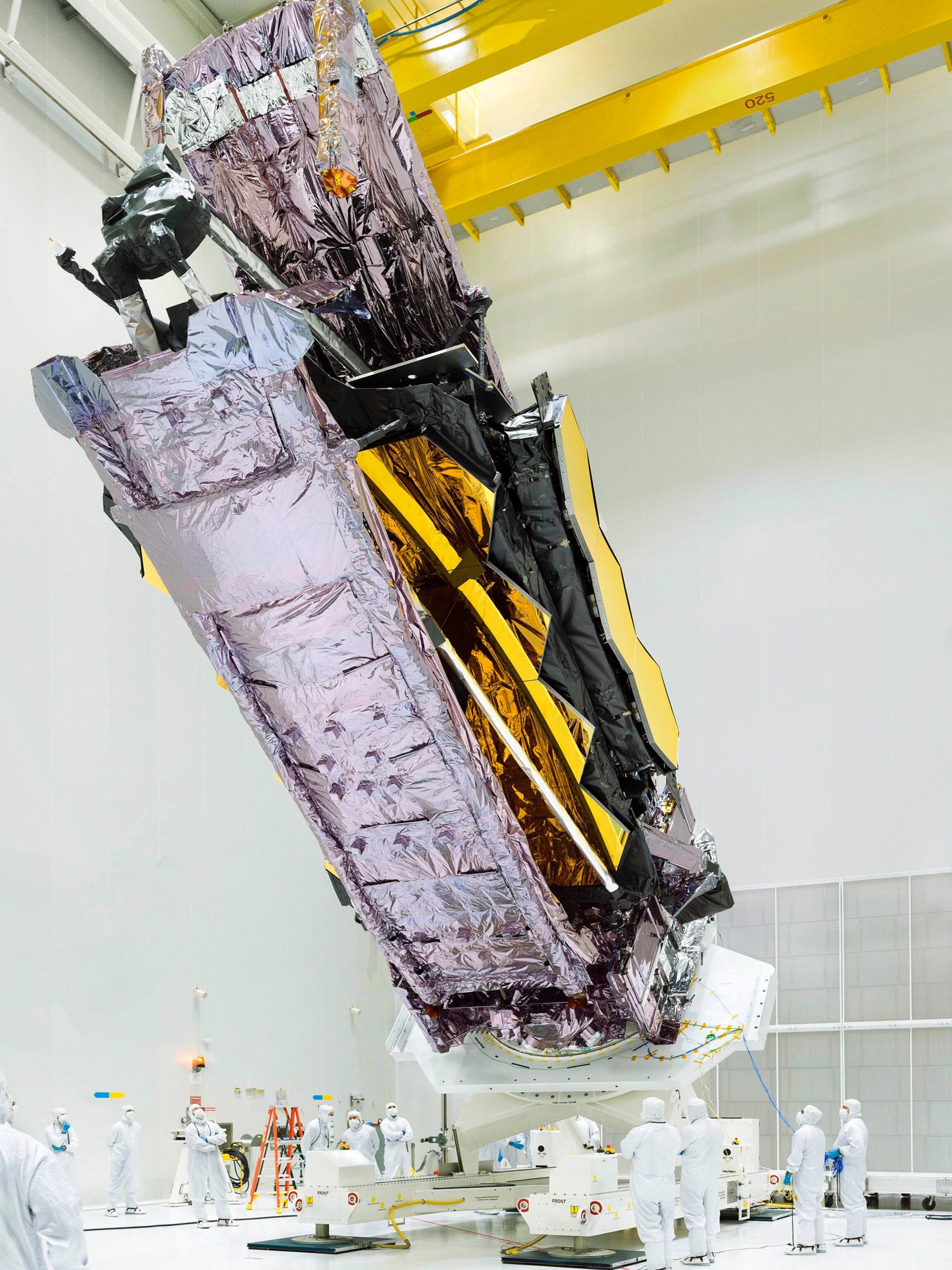 The James Webb Space telescope recently unboxed.