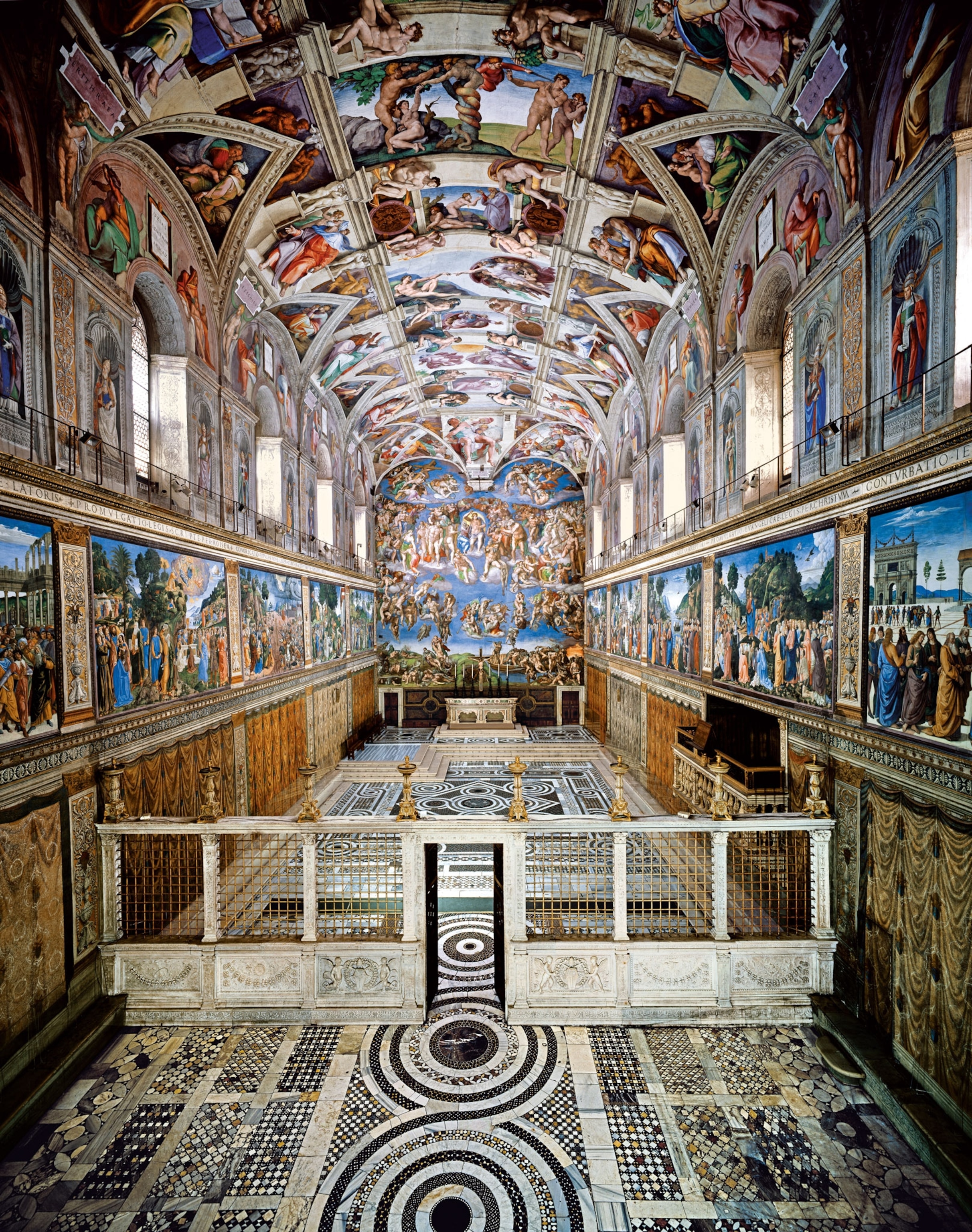 the interior of the Sistine Chapel
