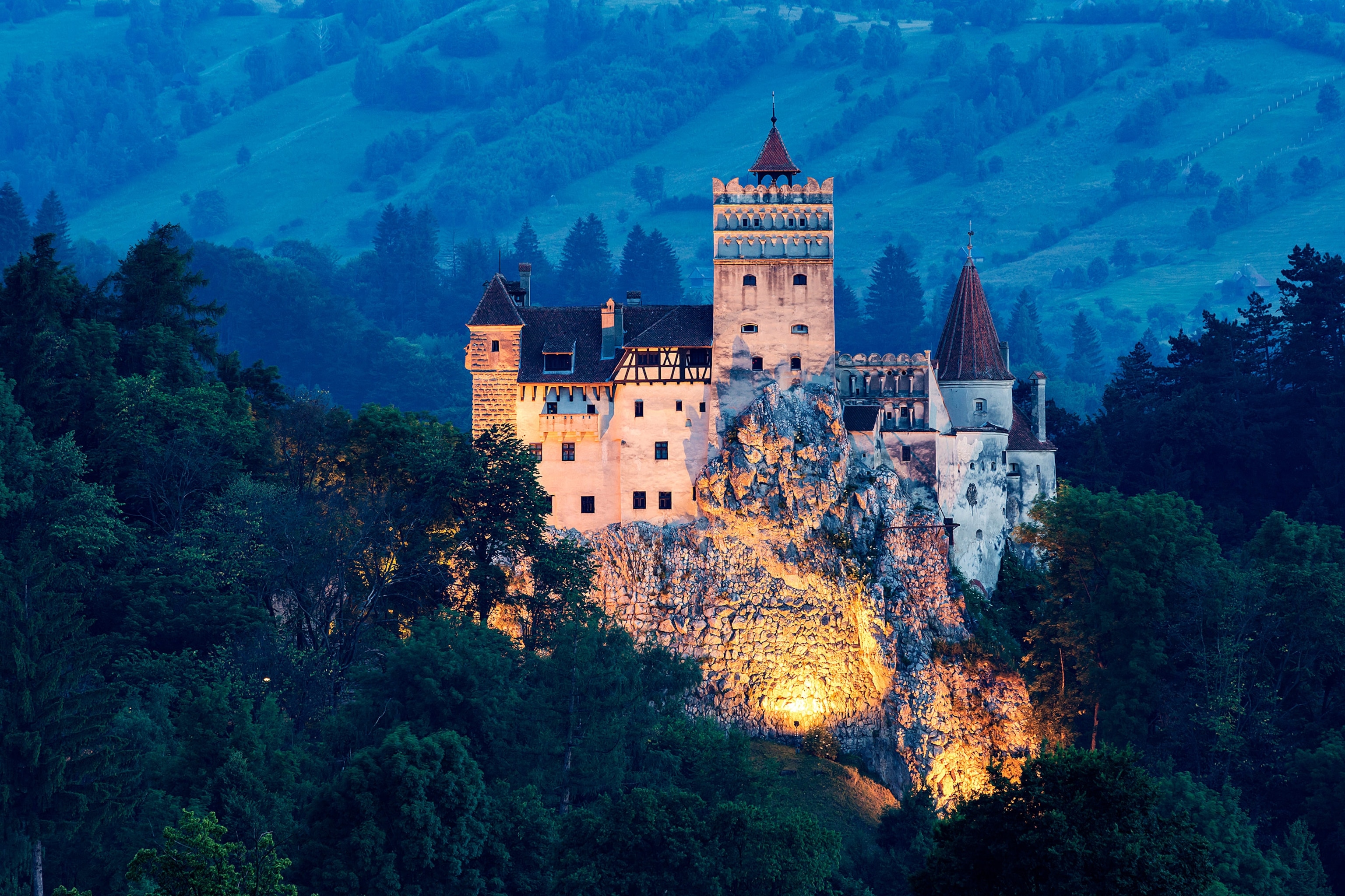 the Bran Castle in Bran, Transylvania, Romania