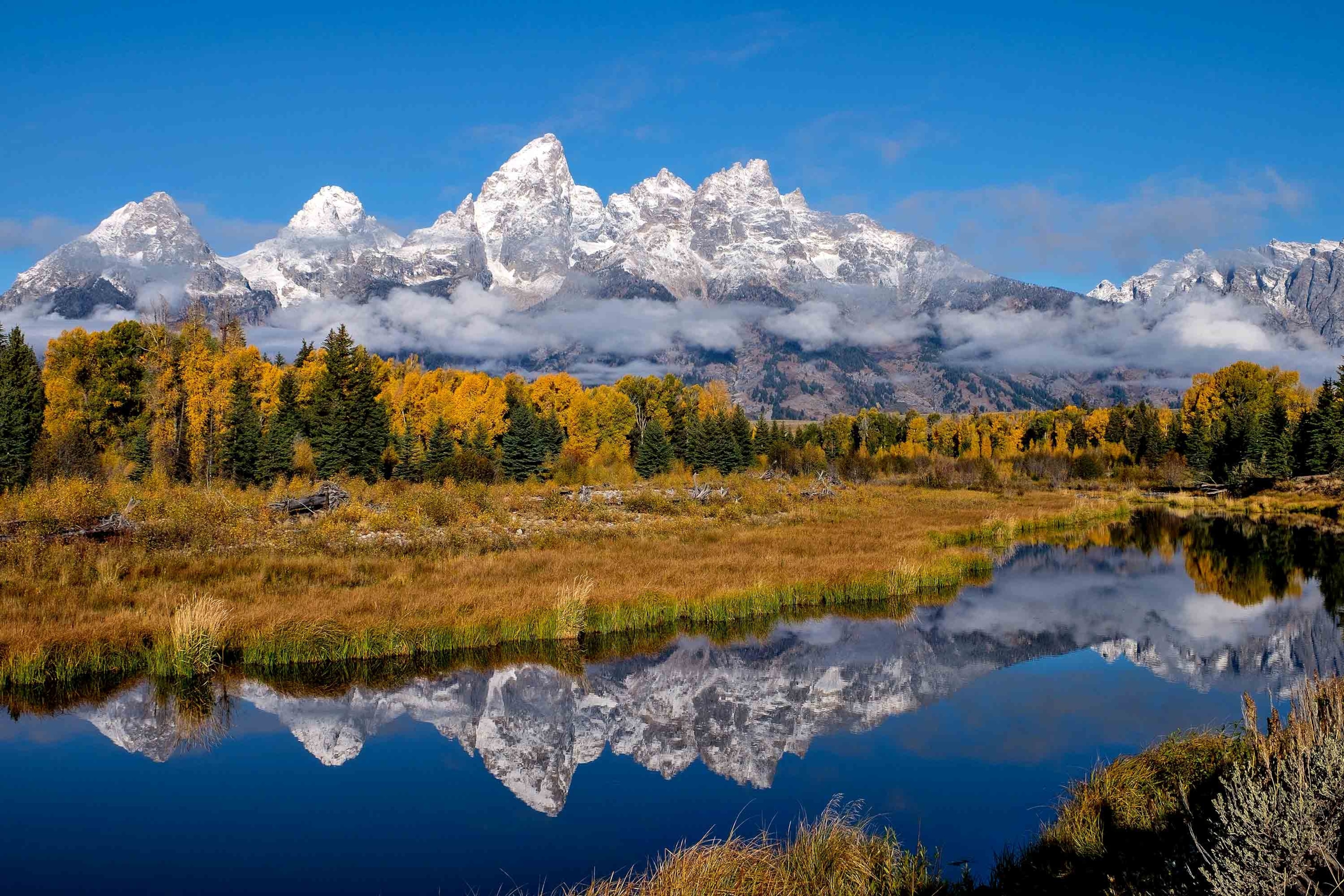 Snake River and Teton Range in Grand Teton National Park, Wyoming